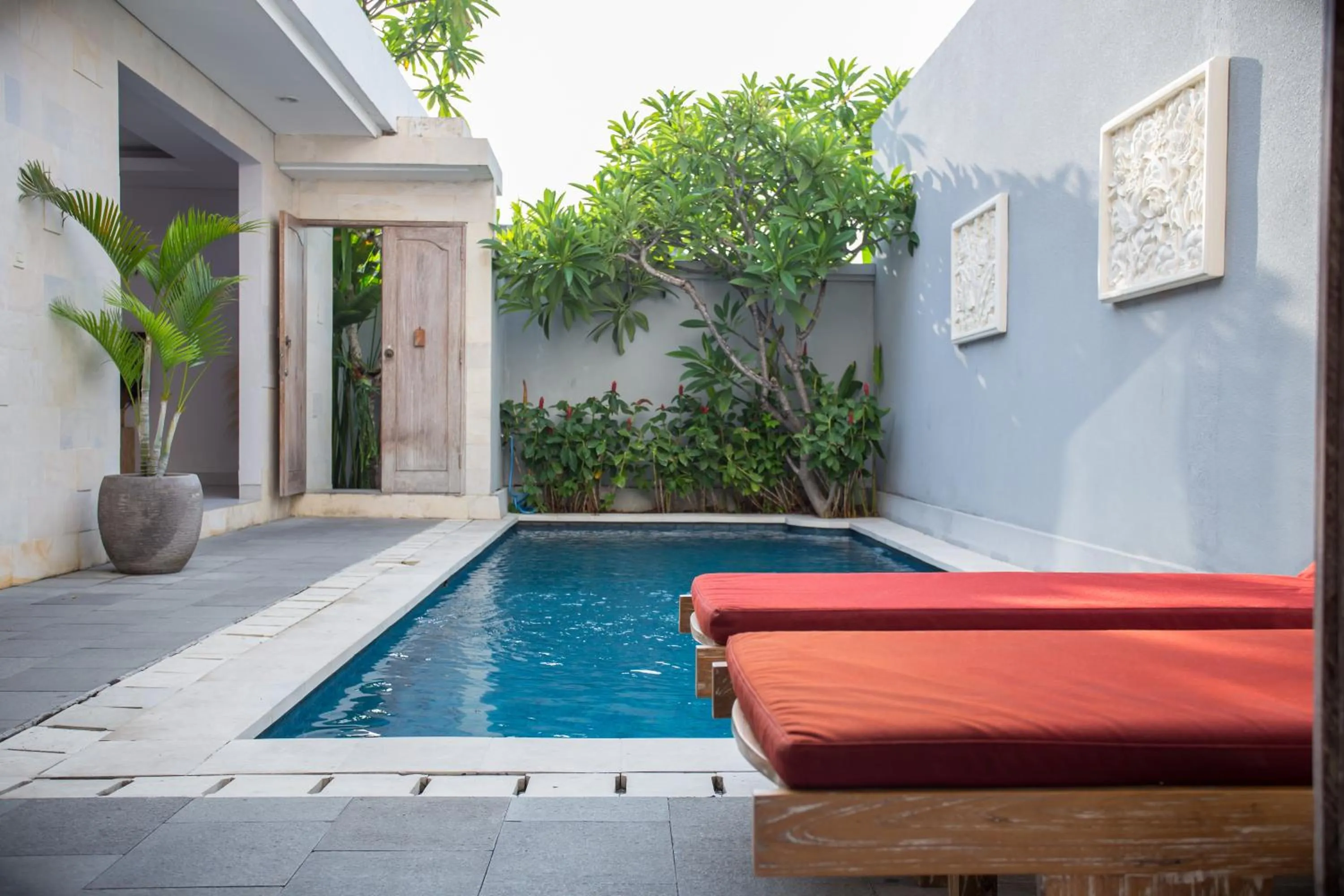 Pool view in The Awandari Villas Seminyak - CHSE Certified