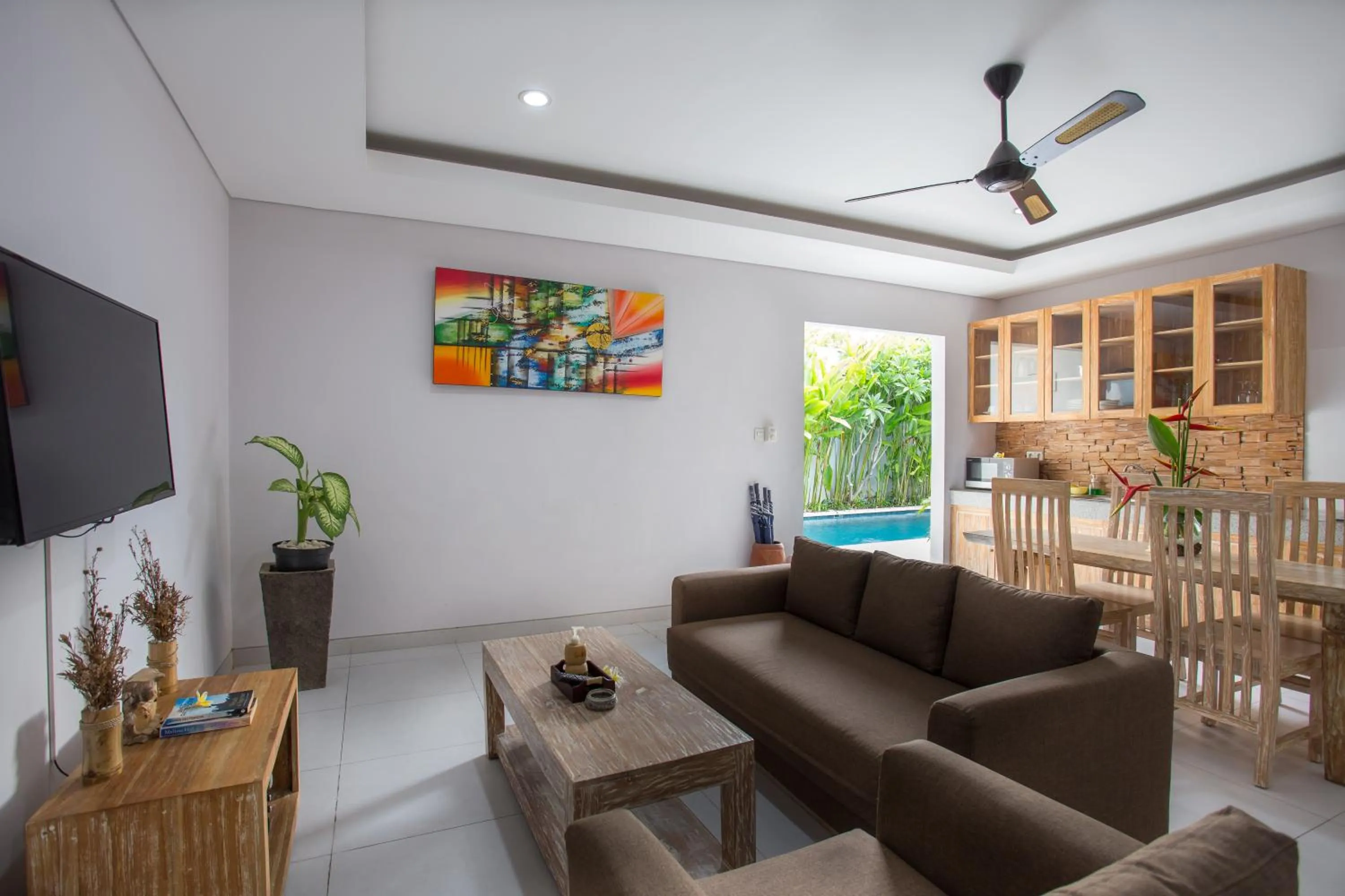 Living room in The Awandari Villas Seminyak - CHSE Certified