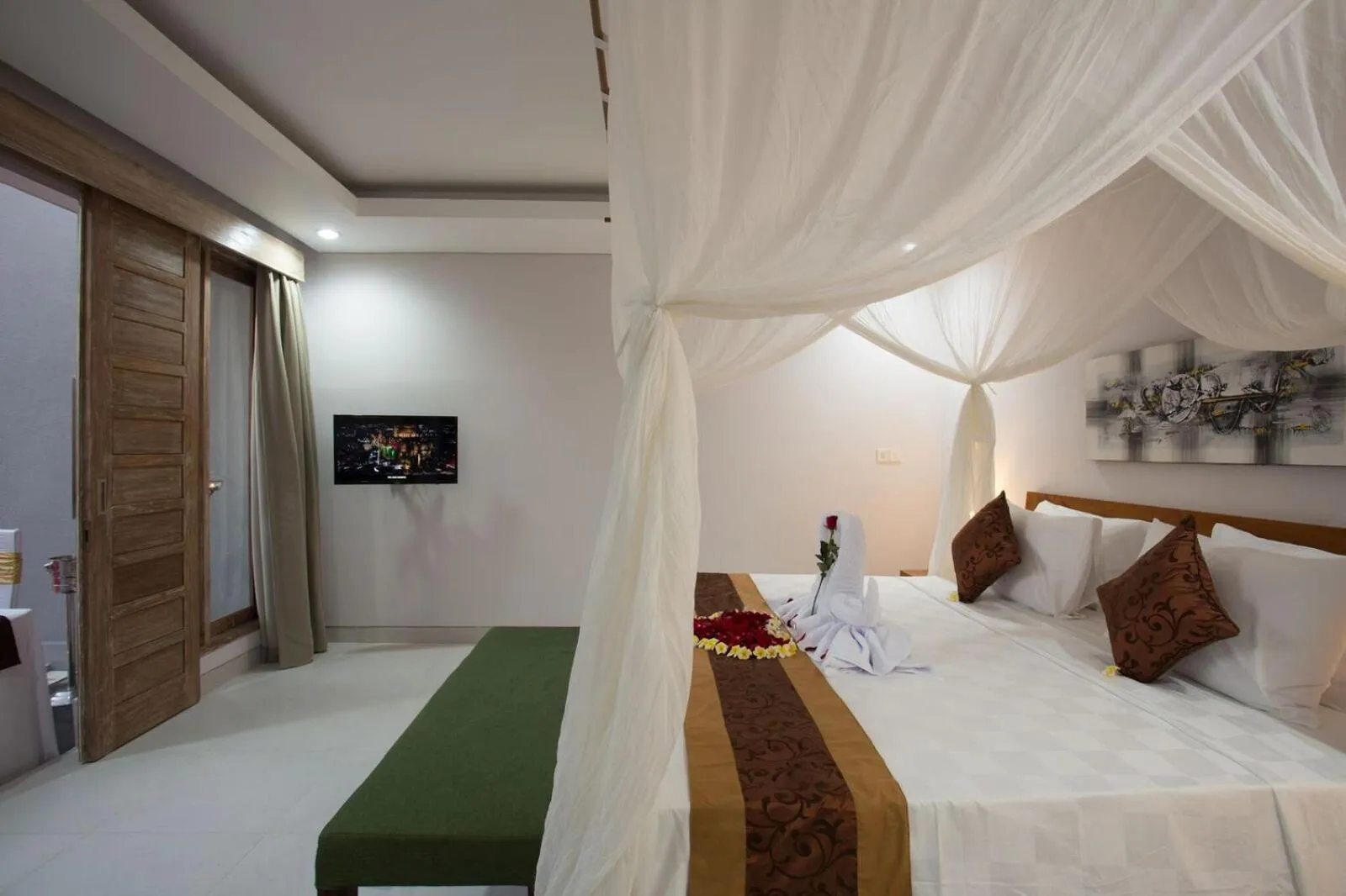 Bedroom, Bed in The Awandari Villas Seminyak - CHSE Certified