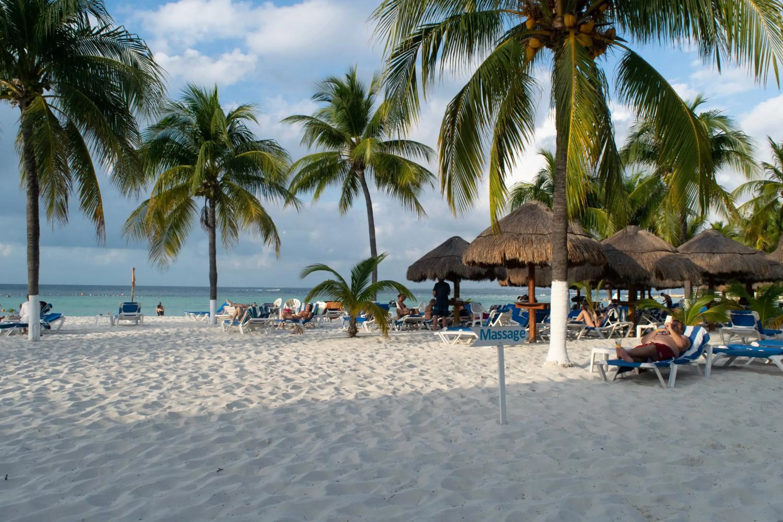 Beach in Oceanfront condo at voted best Cancun sandy beach