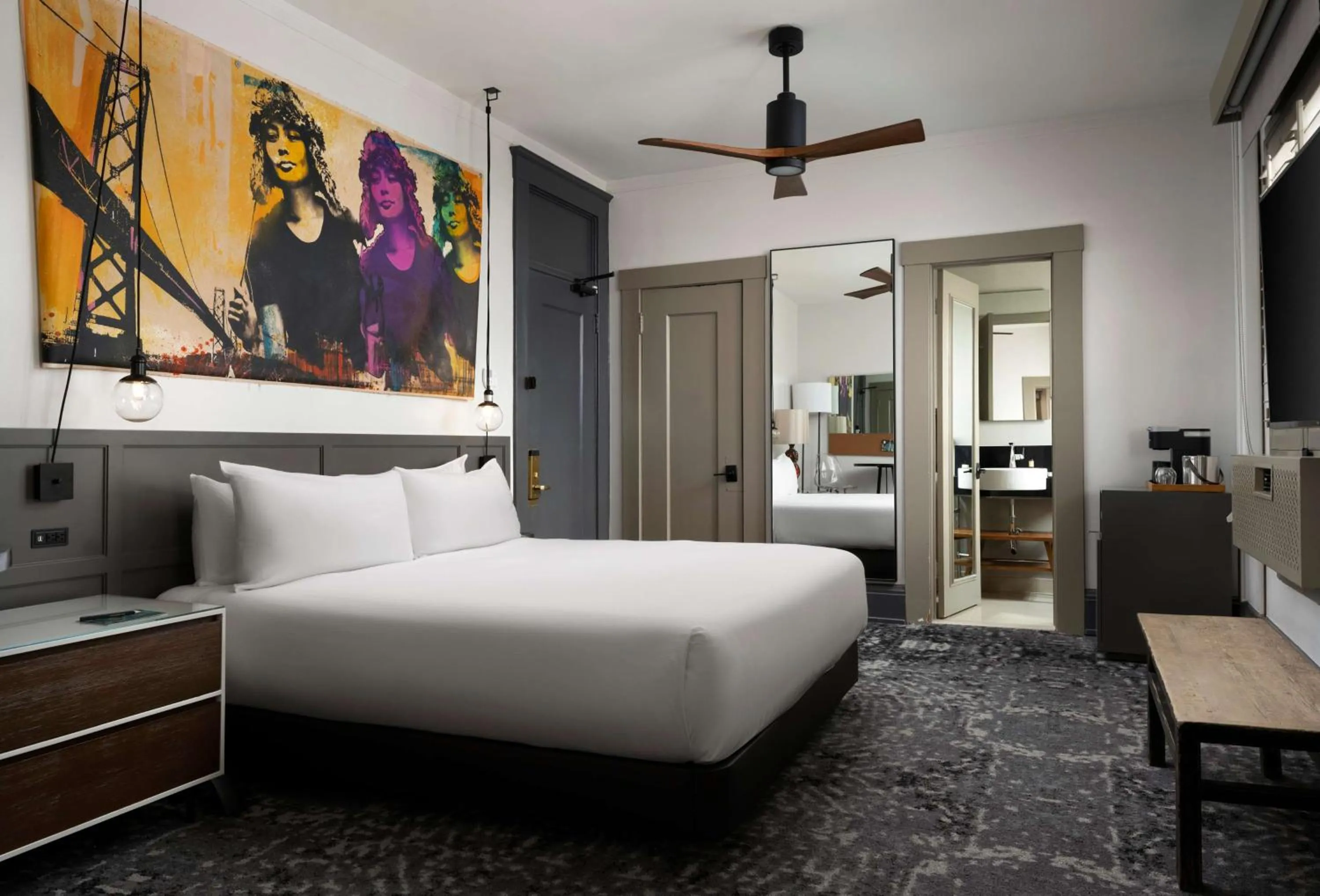 Bedroom, Bed in The Barnes San Francisco, Tapestry Collection by Hilton