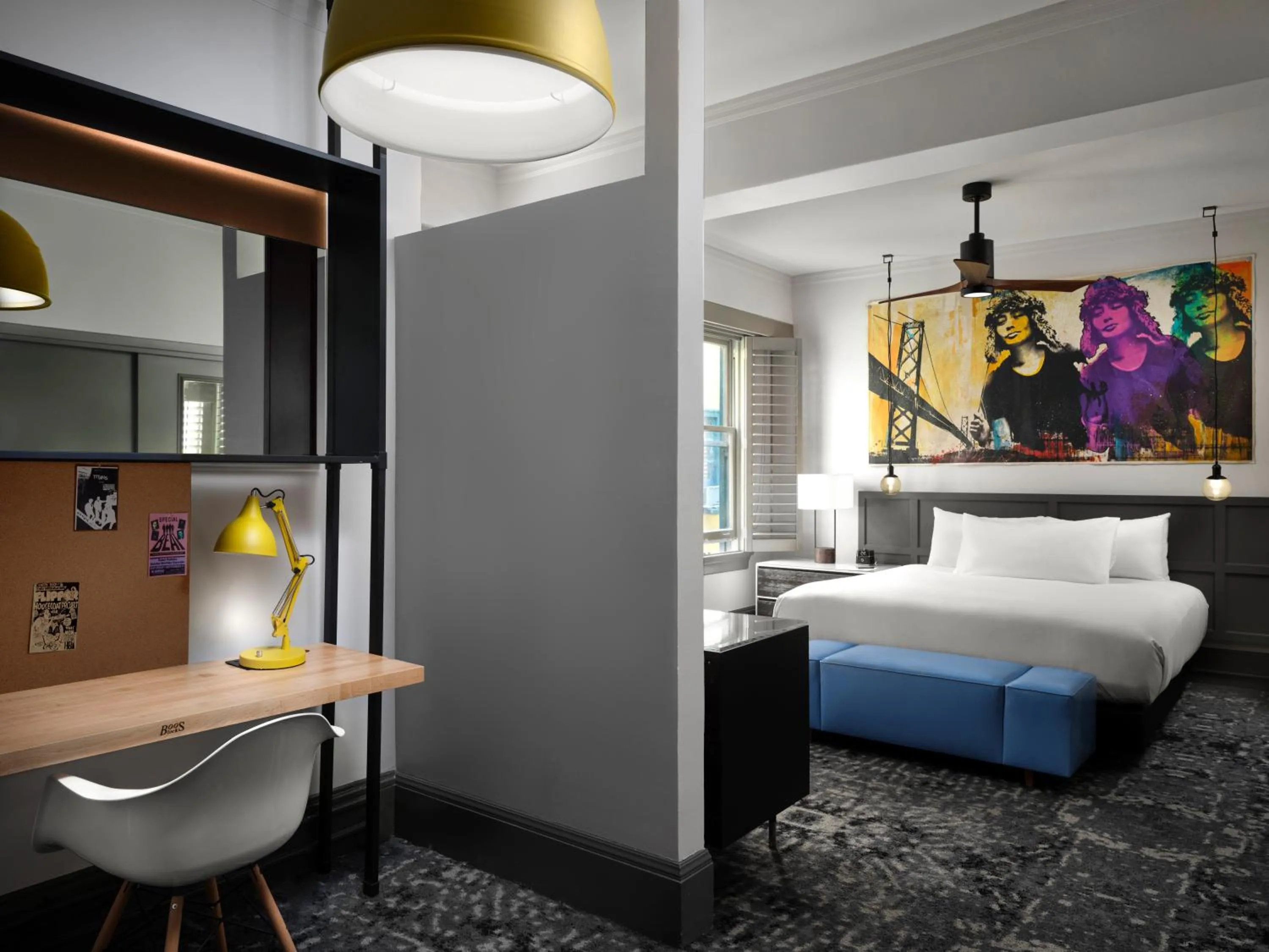 Bedroom, Bed in The Barnes San Francisco, Tapestry Collection by Hilton