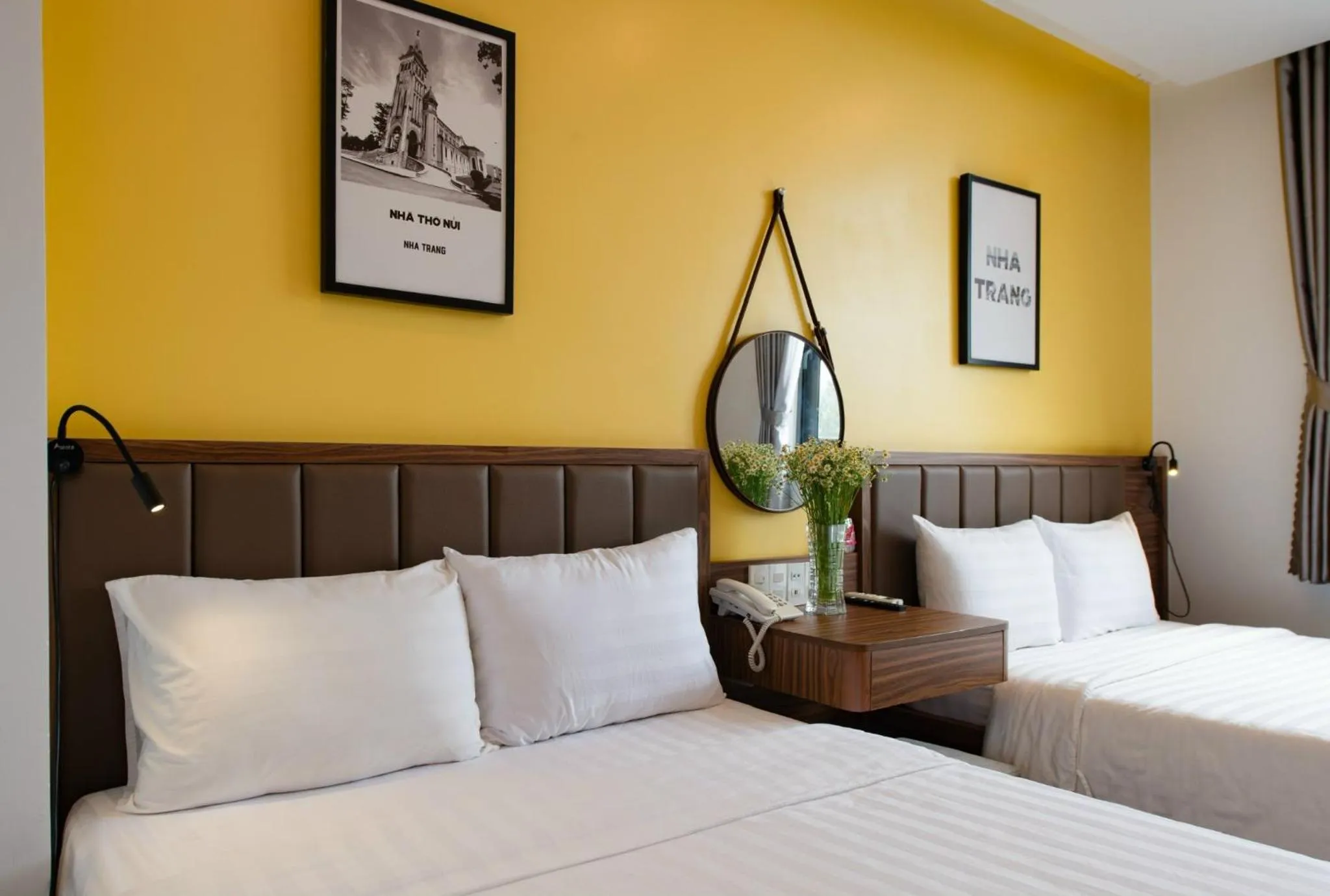 Decorative detail, Bed in West Lake Hotel - Near Bai Dai Beach