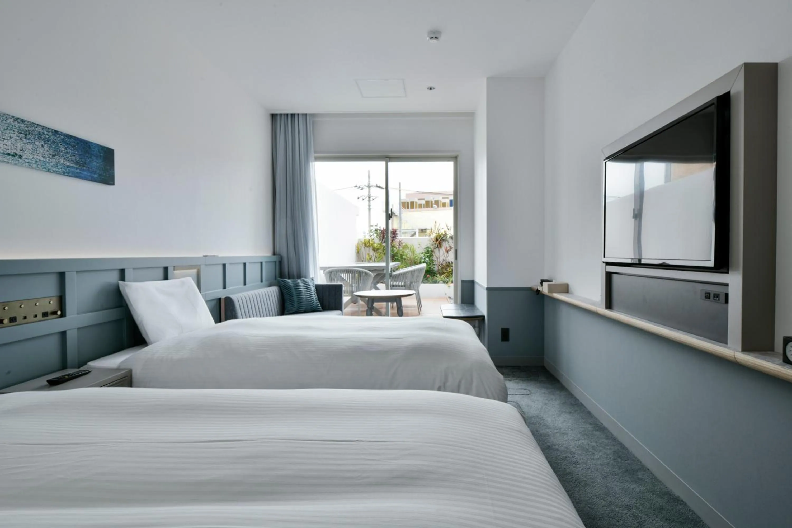 Photo of the whole room, Bed in Lequ Okinawa Chatan Spa ＆ Resort