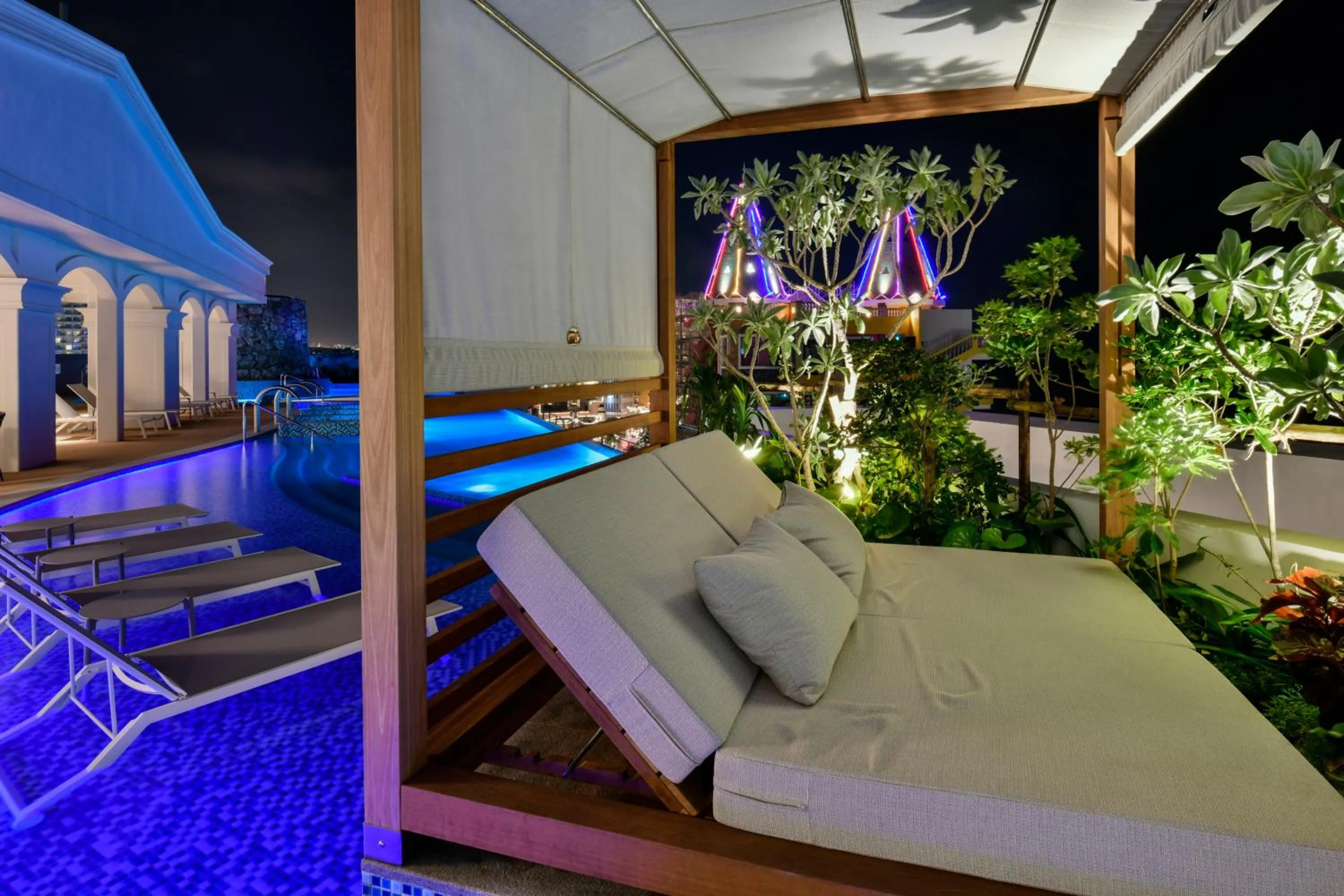 Pool view in Lequ Okinawa Chatan Spa ＆ Resort