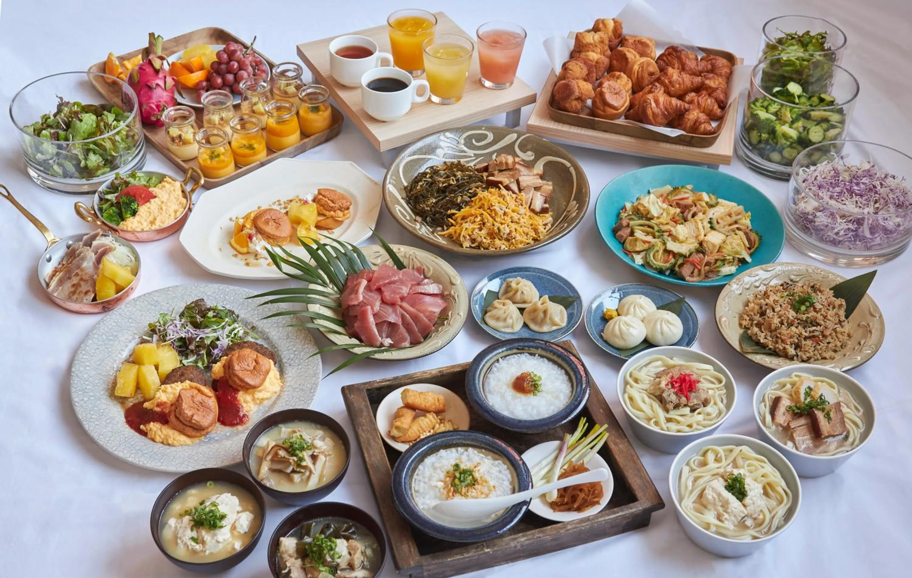 Buffet breakfast in Lequ Okinawa Chatan Spa ＆ Resort
