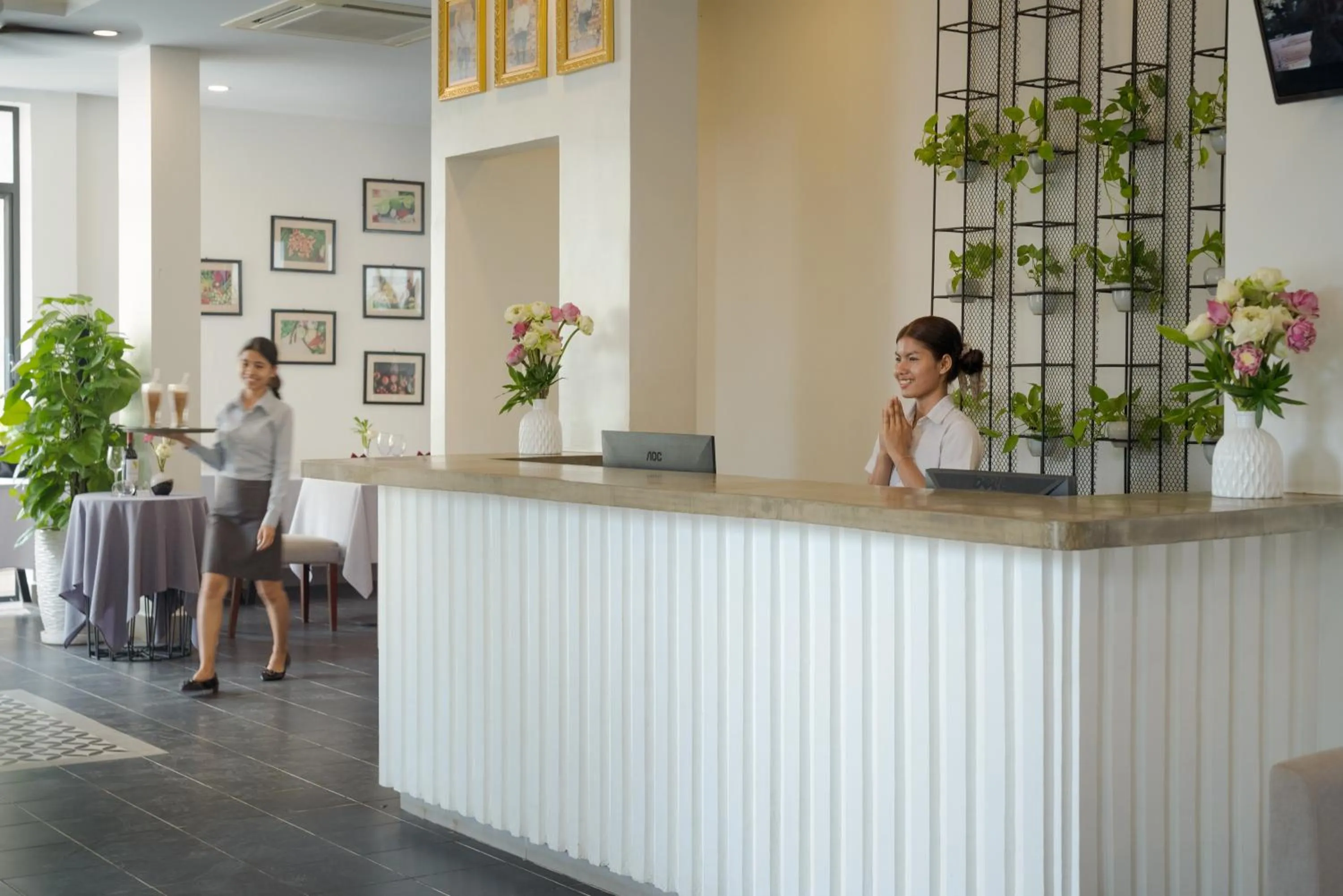 Lobby or reception in Angkor Aurora