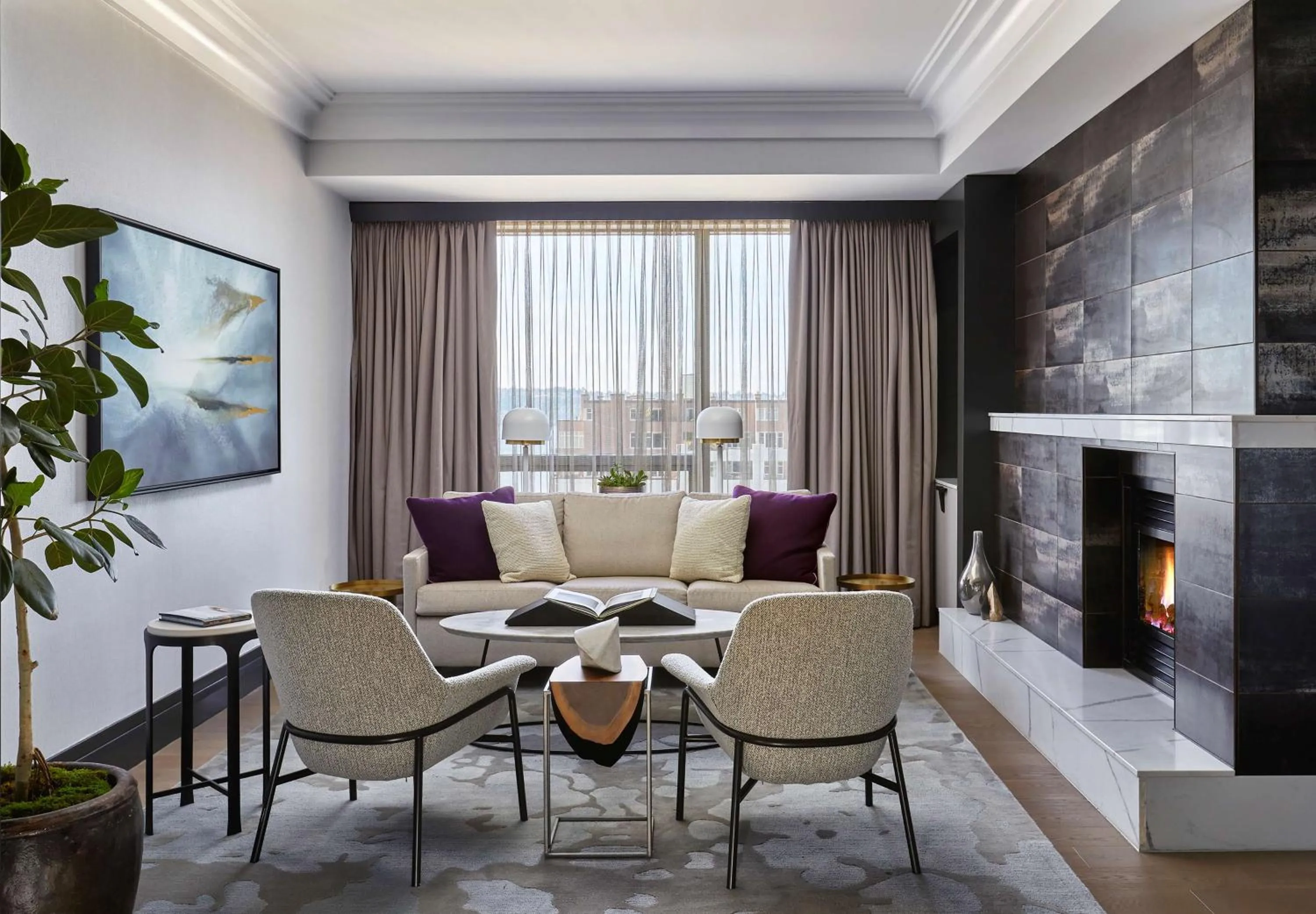 Living room in Hotel 1000, LXR Hotels & Resorts