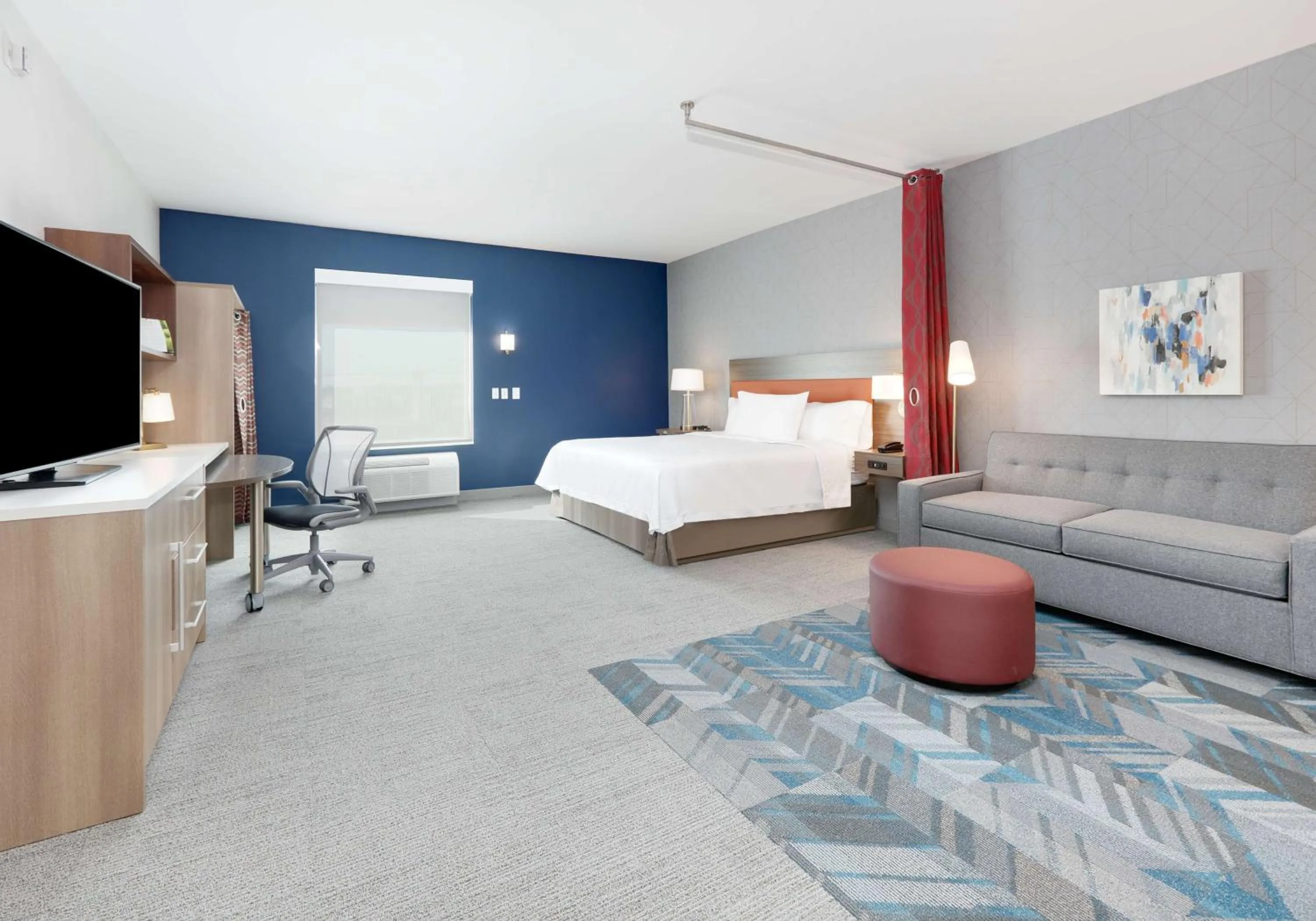 Living room, Bed in Home2 Suites By Hilton Euless Dfw West, Tx