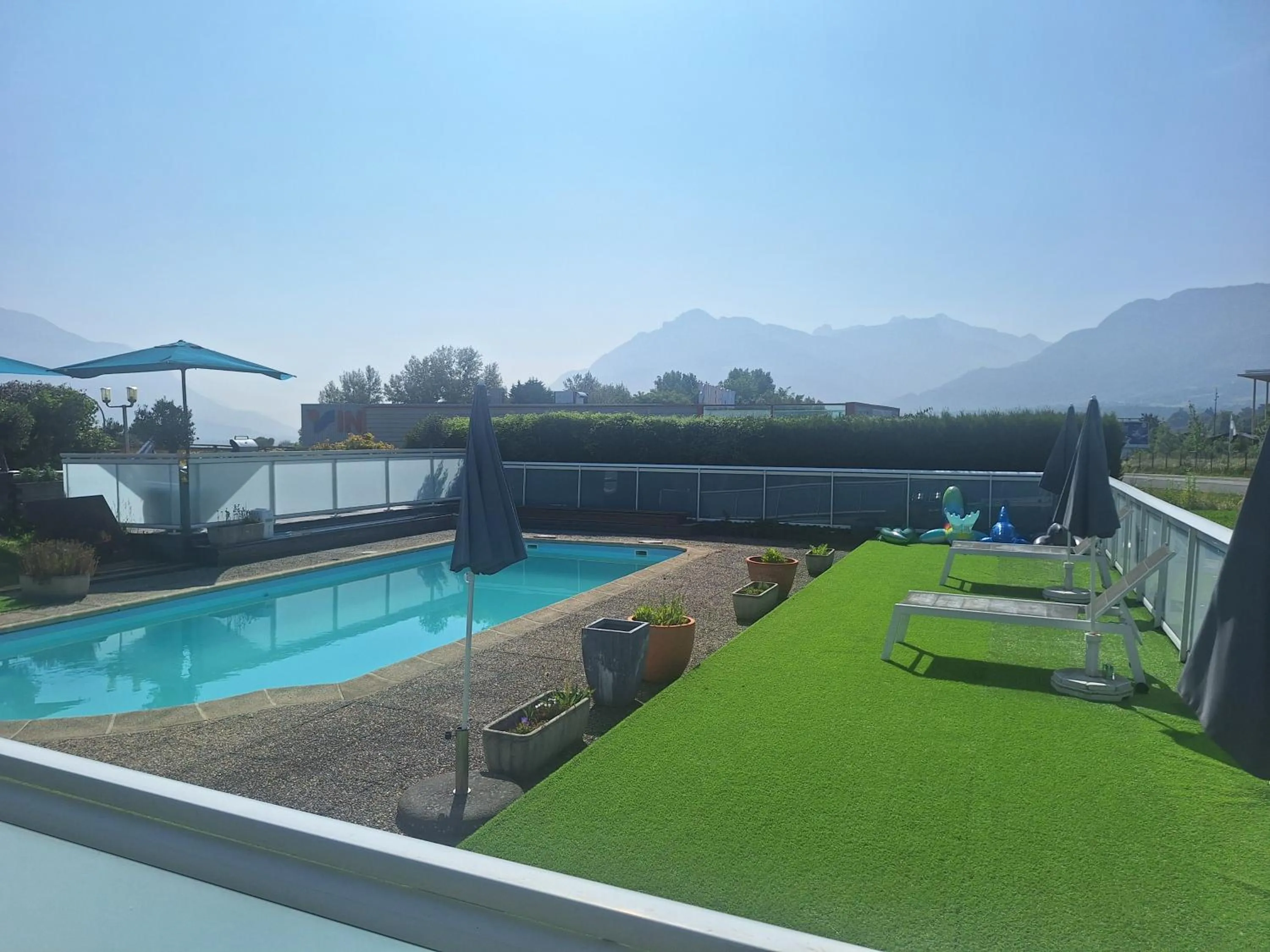 Pool view in Hotel le Foron