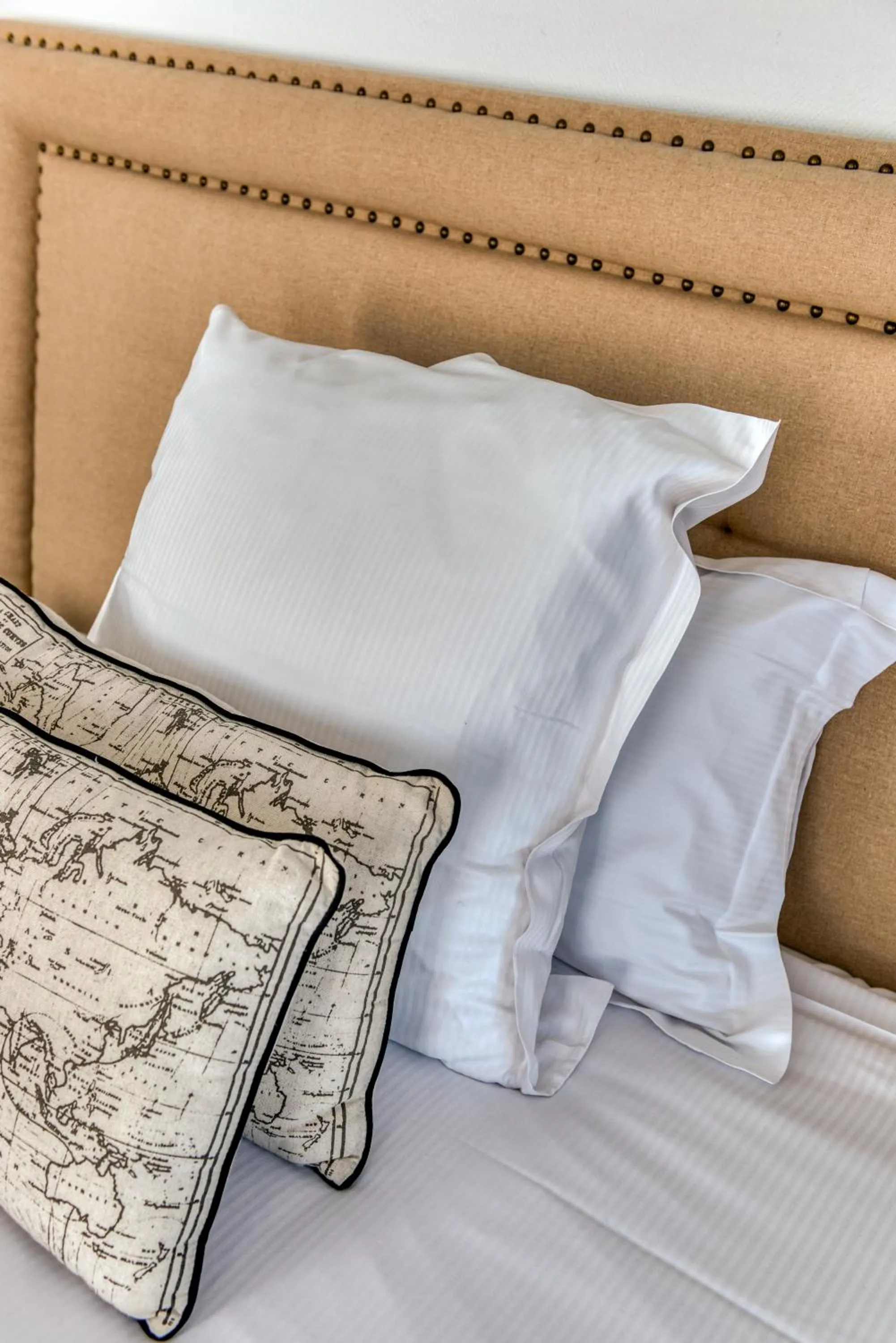 Decorative detail, Bed in Hotel Le Berry Saint-Nazaire