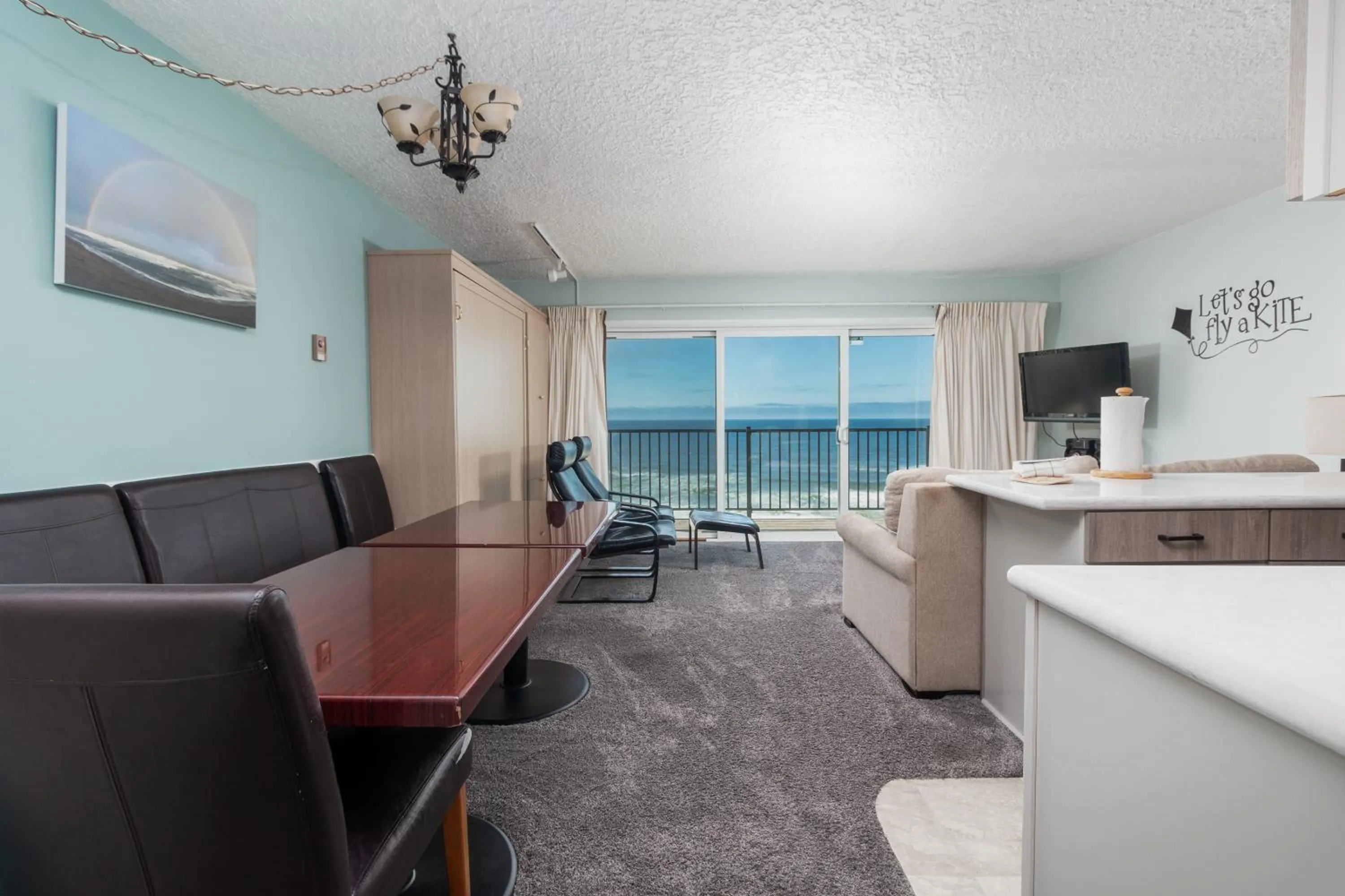 Living room in Ocean Terrace Condominiums