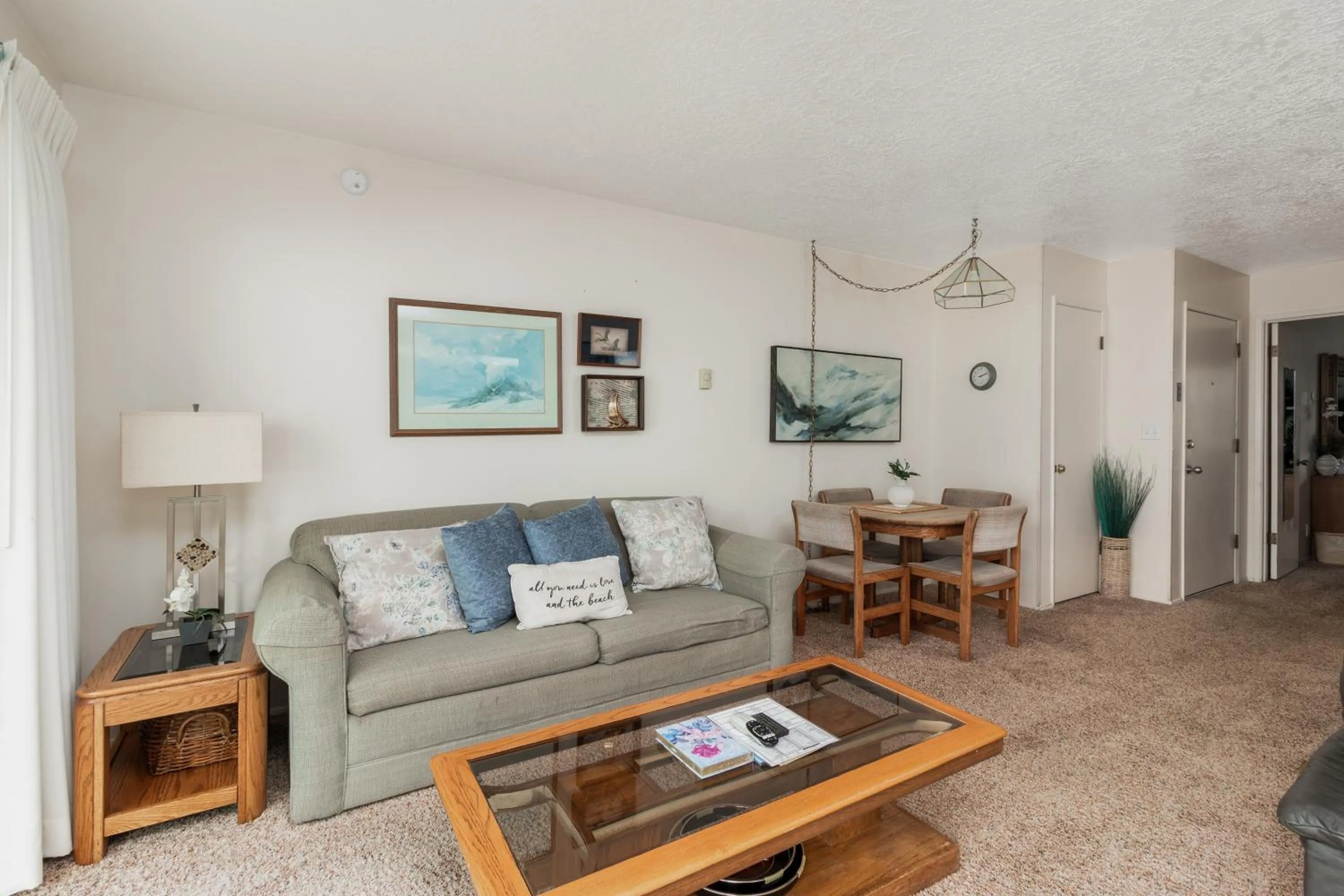 Living room in Ocean Terrace Condominiums