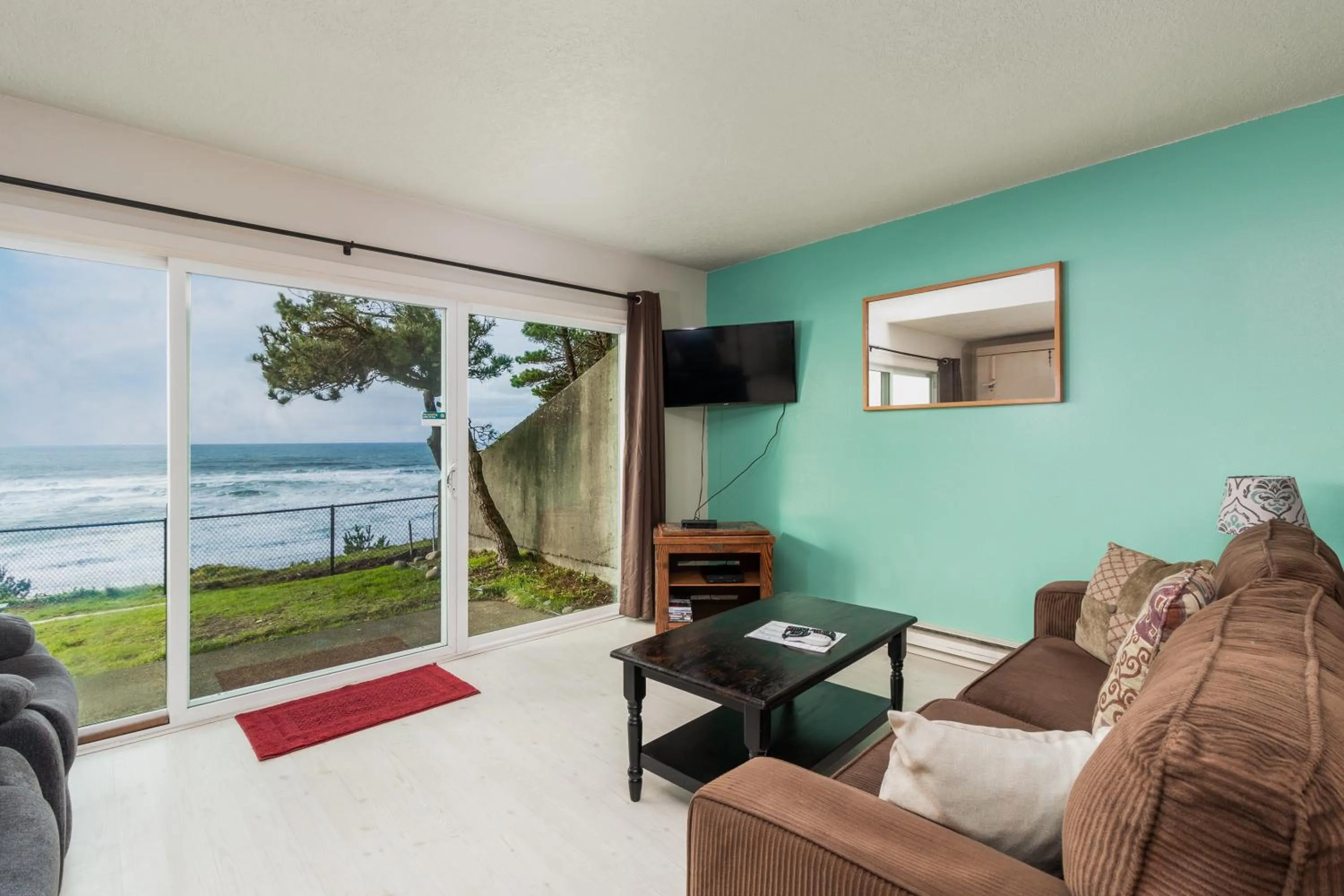 Living room in Ocean Terrace Condominiums