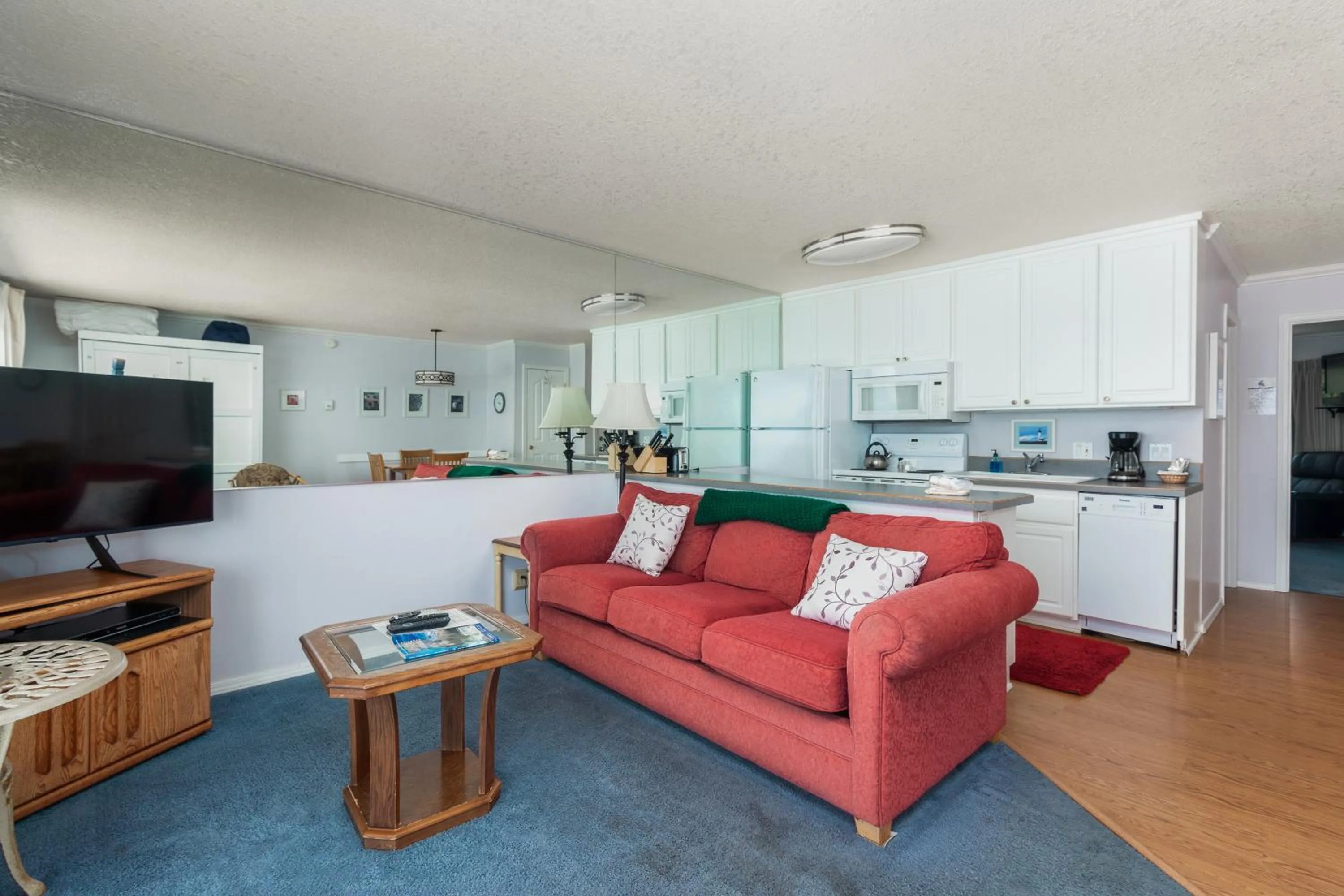 Living room in Ocean Terrace Condominiums