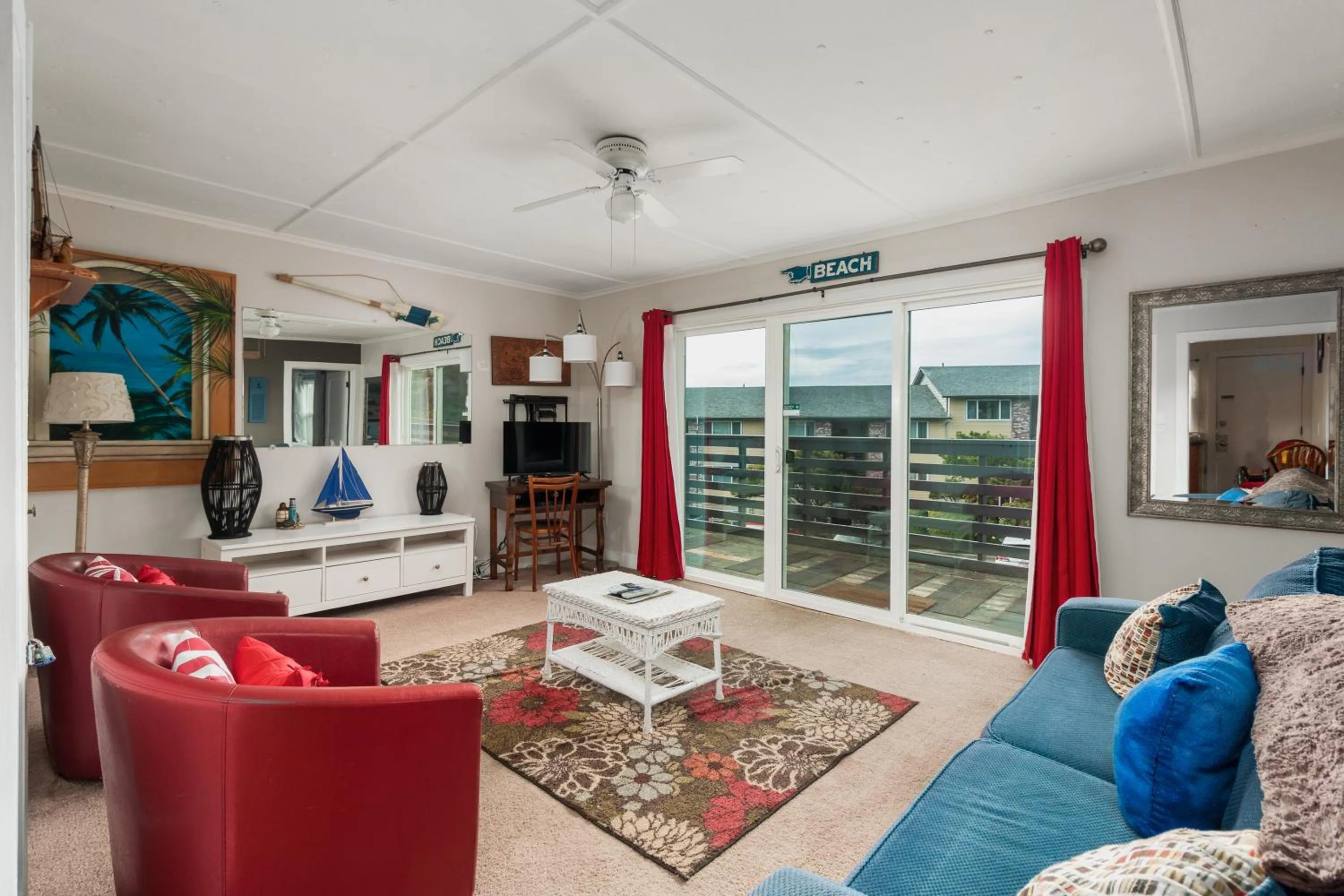 Living room in Ocean Terrace Condominiums