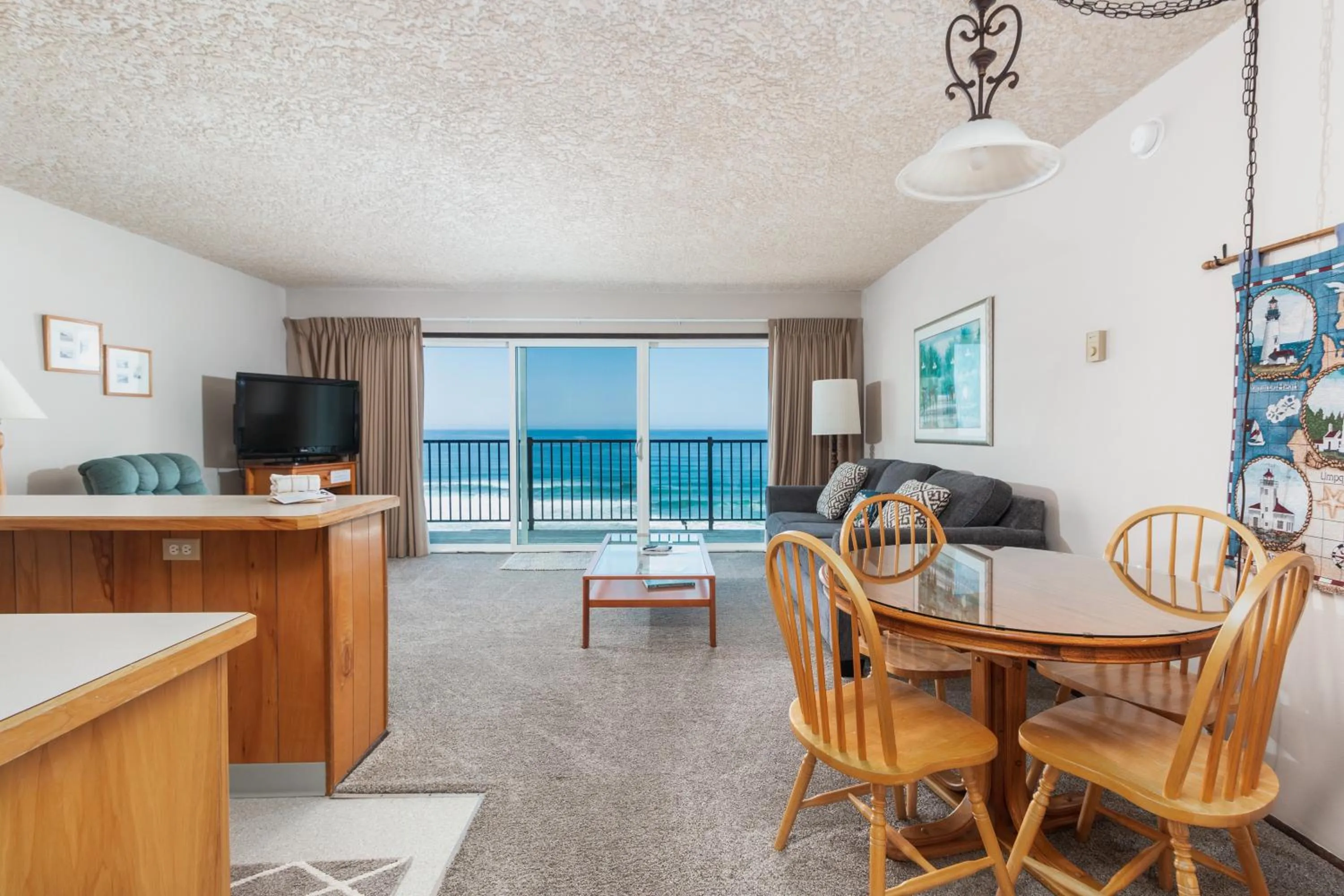 Living room in Ocean Terrace Condominiums