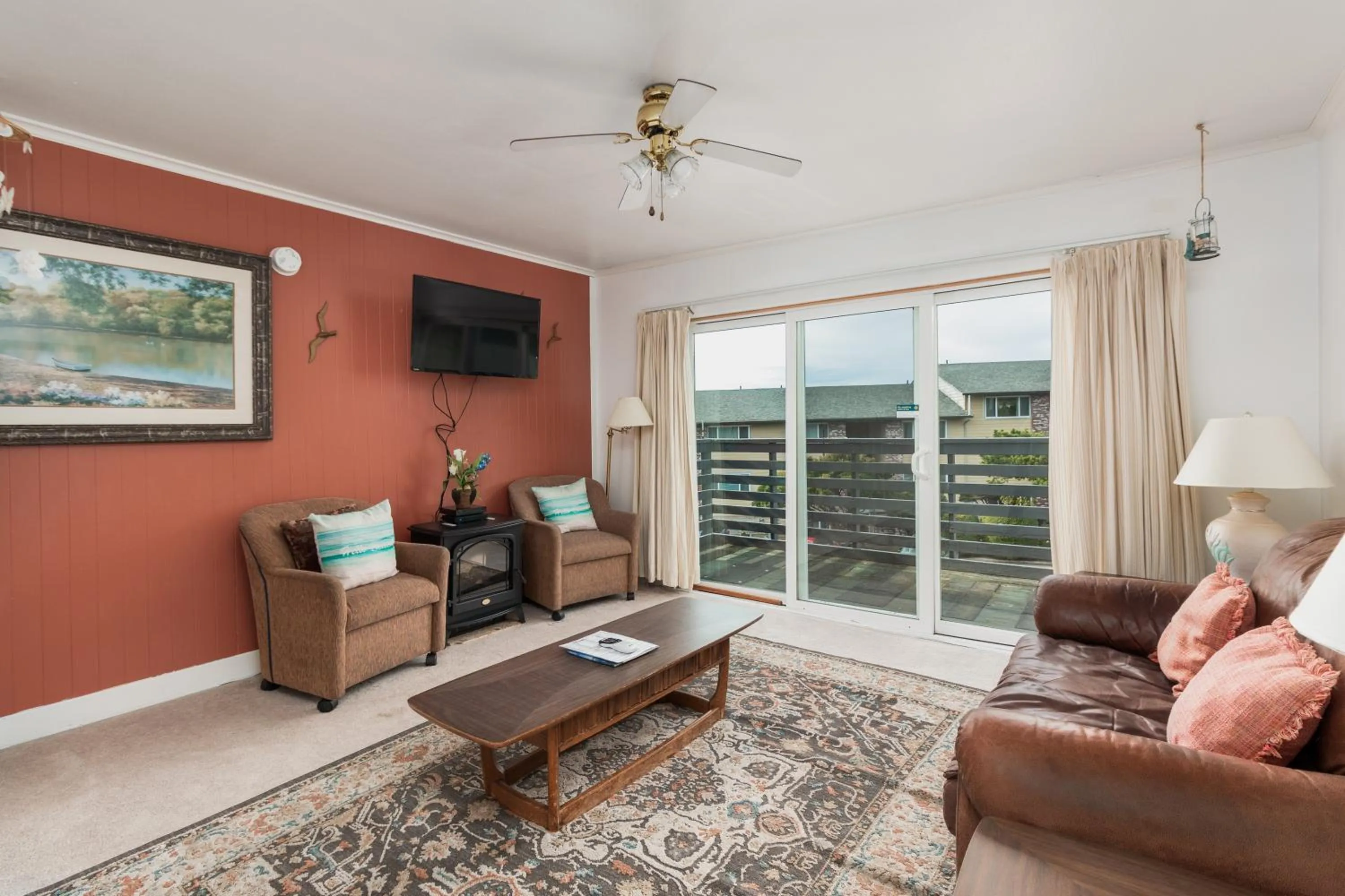 Living room in Ocean Terrace Condominiums