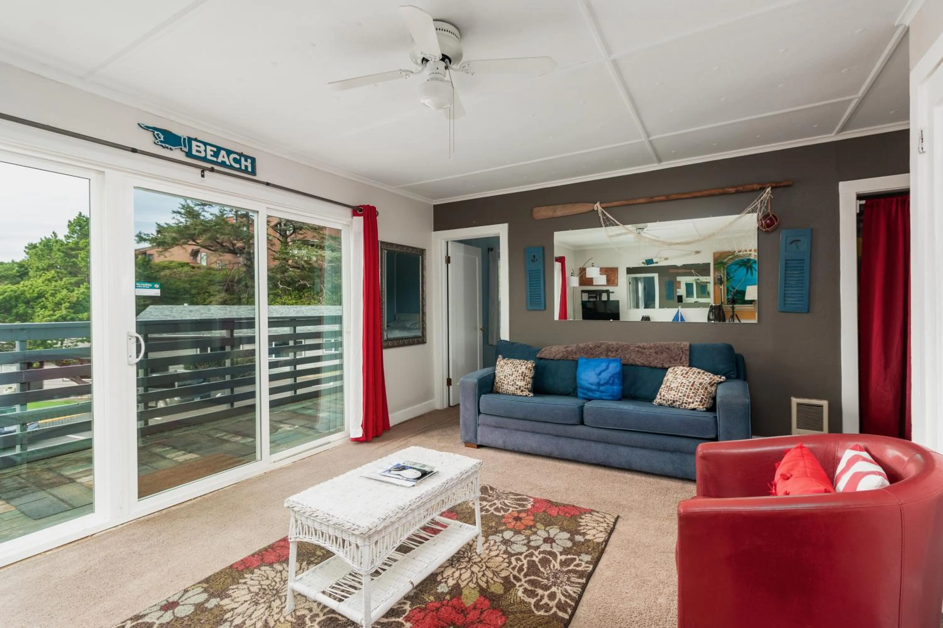 Living room in Ocean Terrace Condominiums