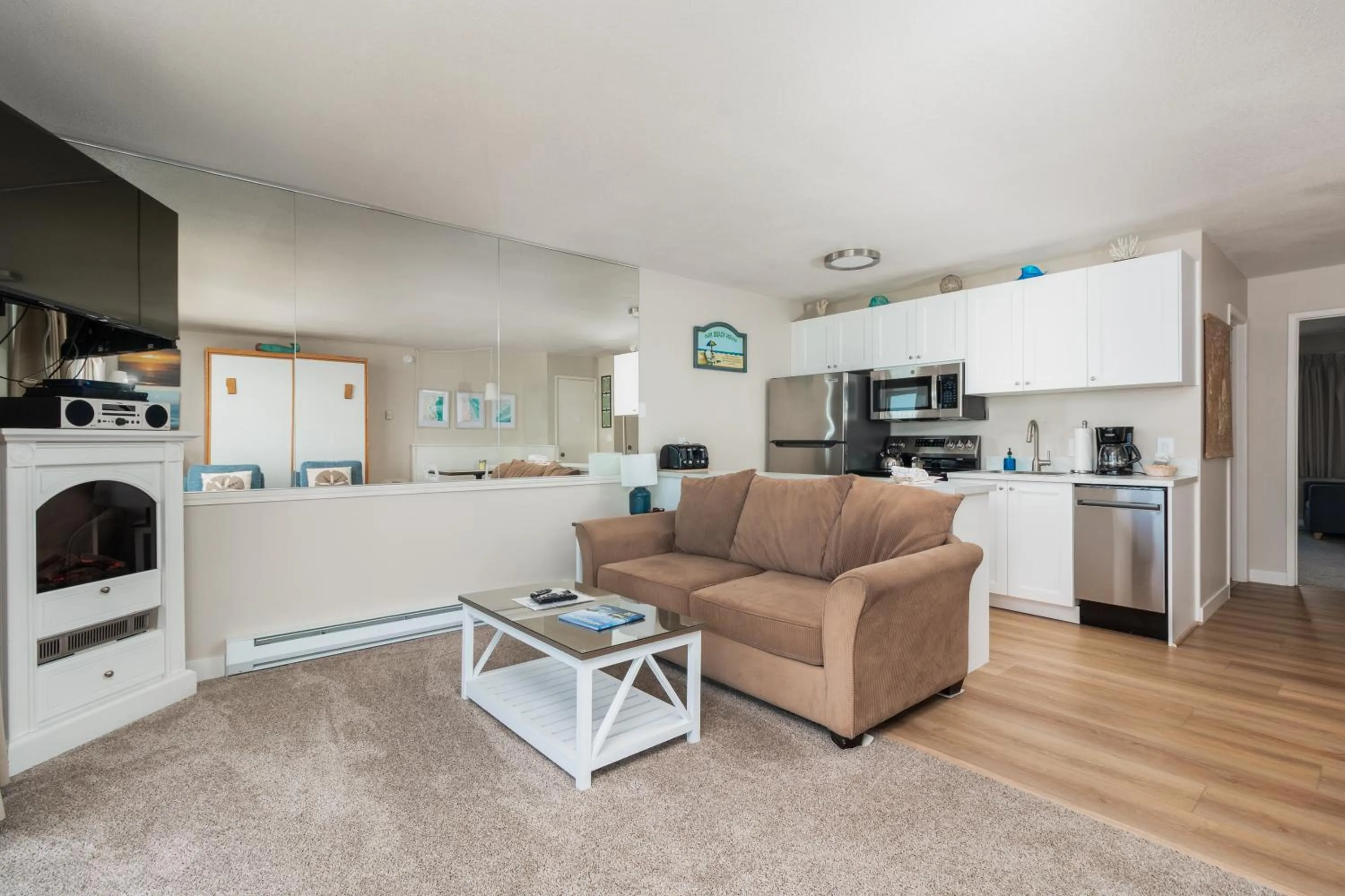 Living room in Ocean Terrace Condominiums