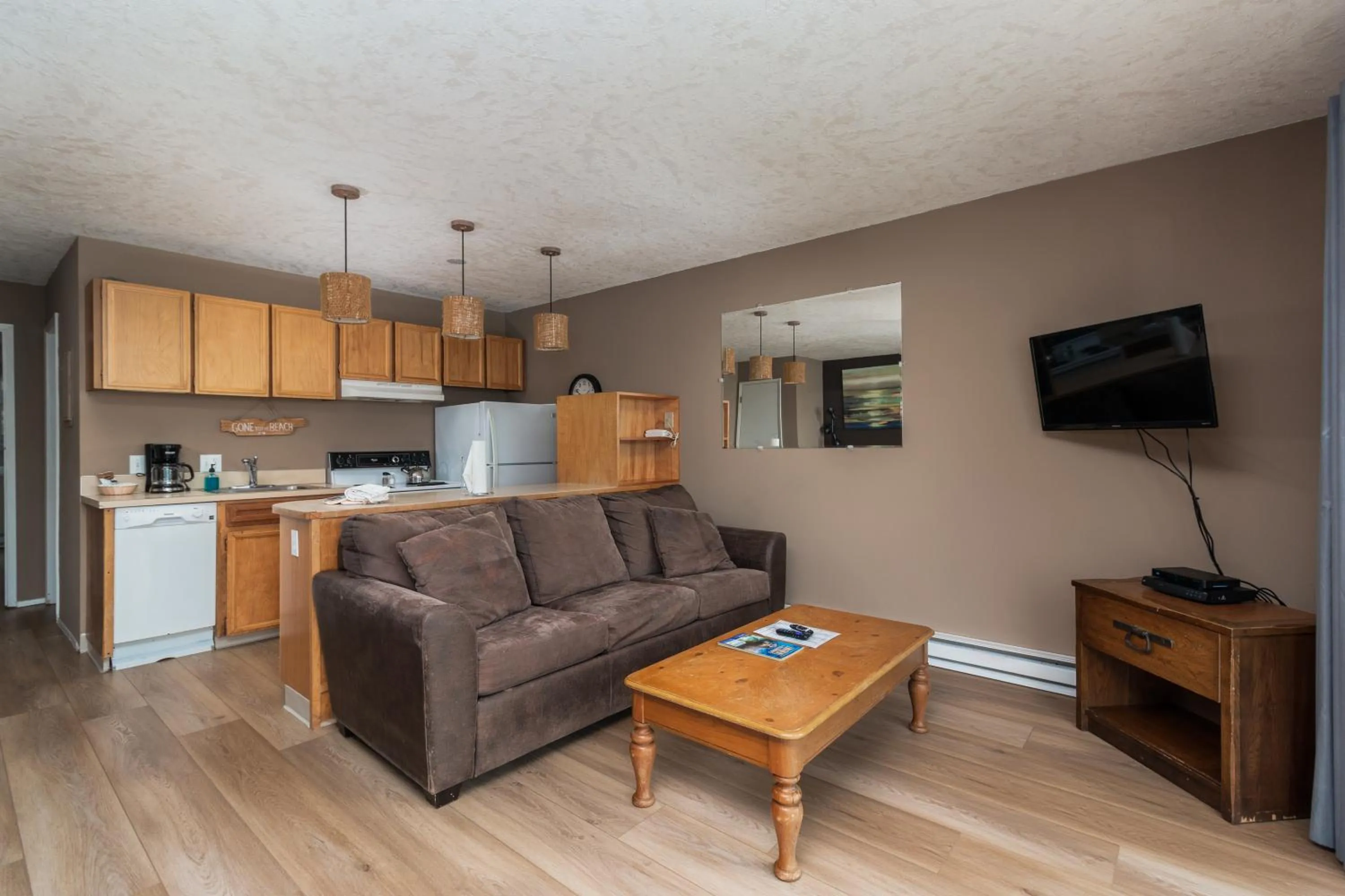 Living room in Ocean Terrace Condominiums