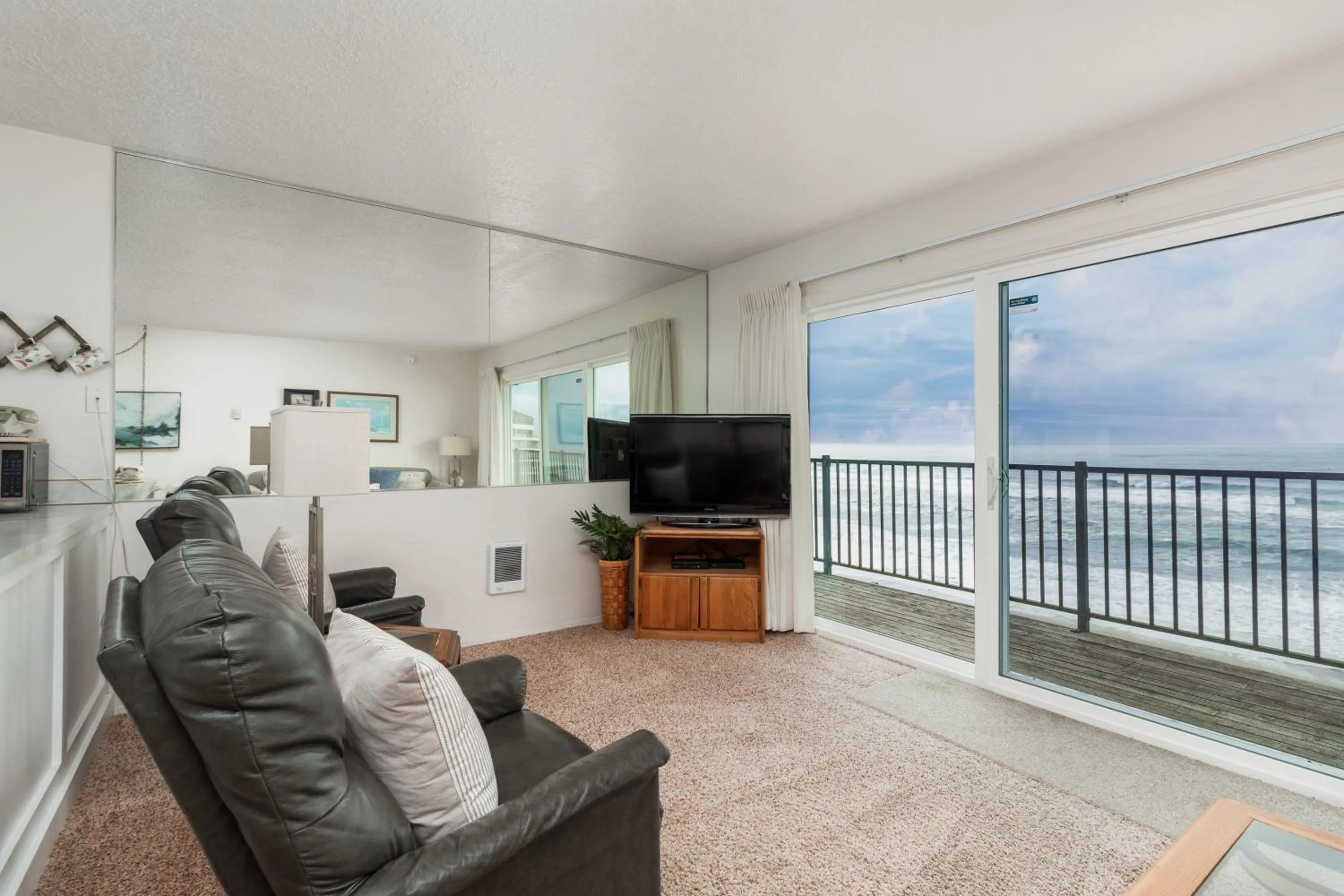 Living room in Ocean Terrace Condominiums