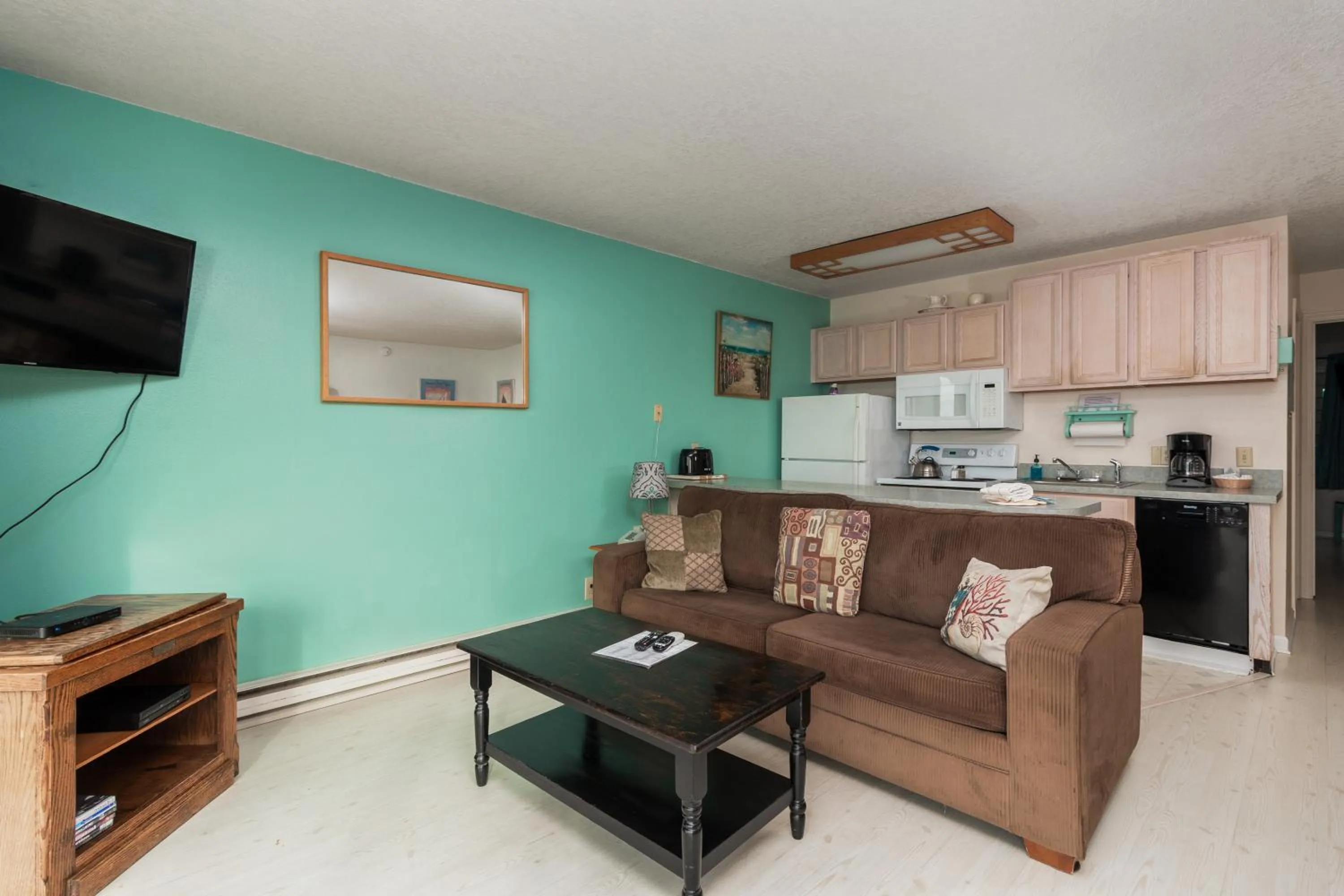 Living room in Ocean Terrace Condominiums