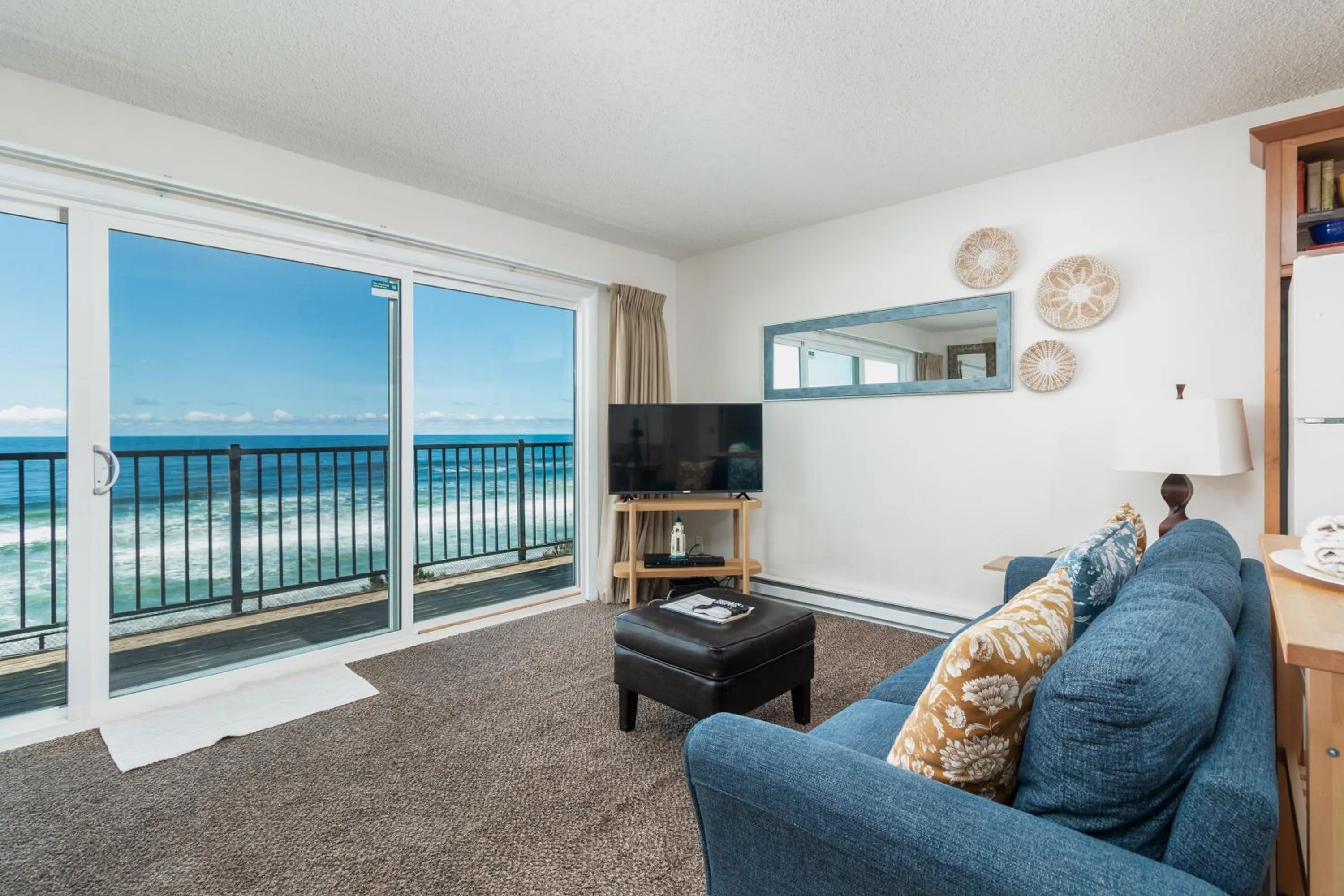 Living room in Ocean Terrace Condominiums
