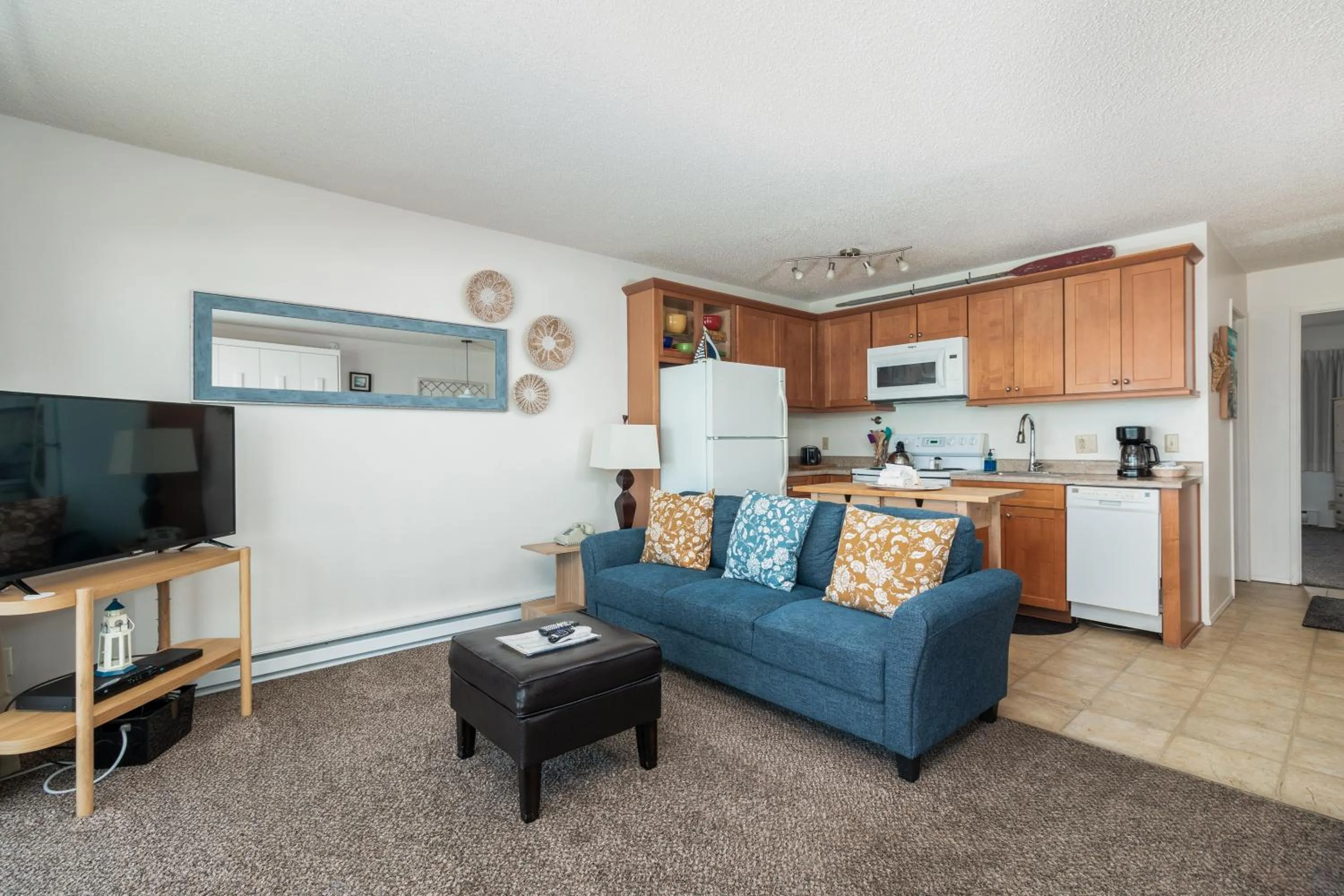 Living room in Ocean Terrace Condominiums