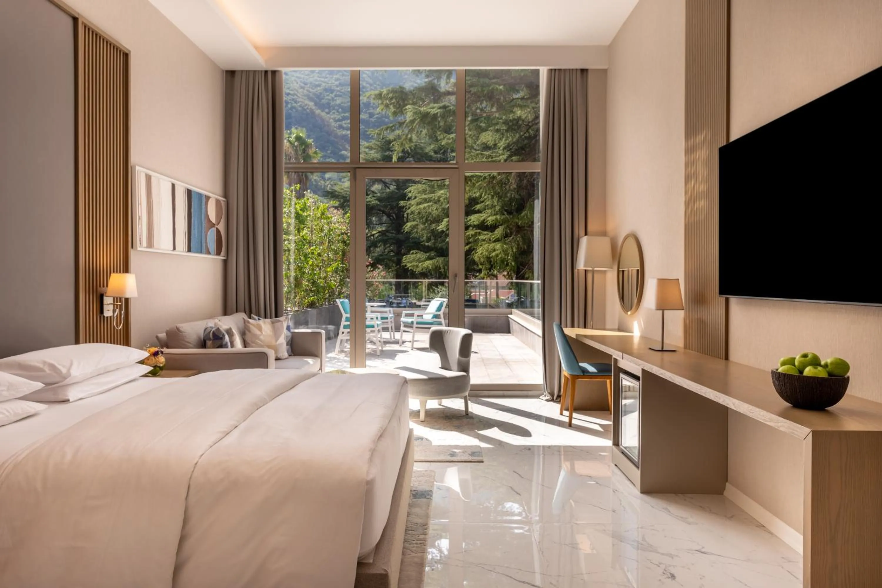 Bed in Hyatt Regency Kotor Bay Resort