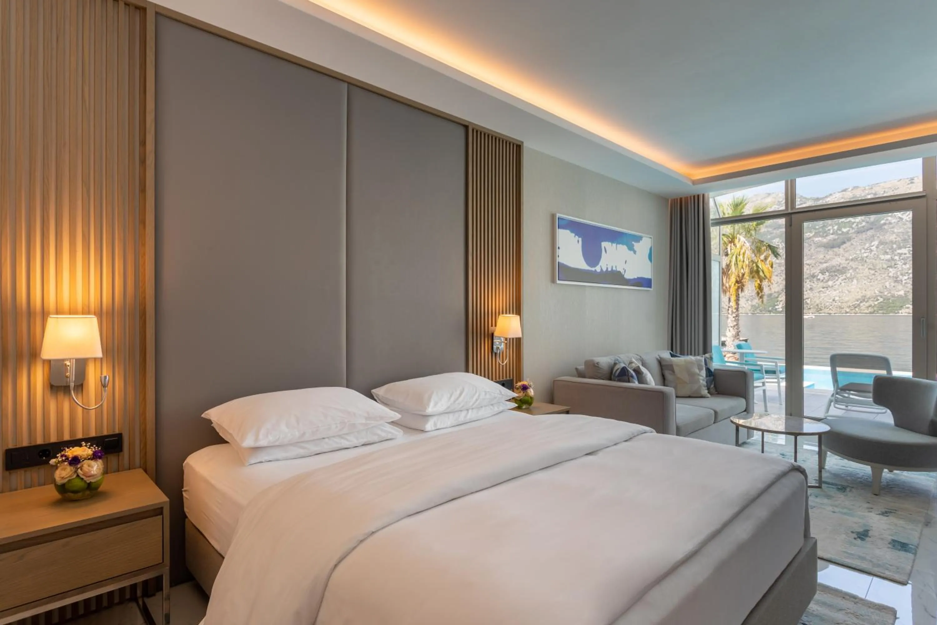 Bed in Hyatt Regency Kotor Bay Resort