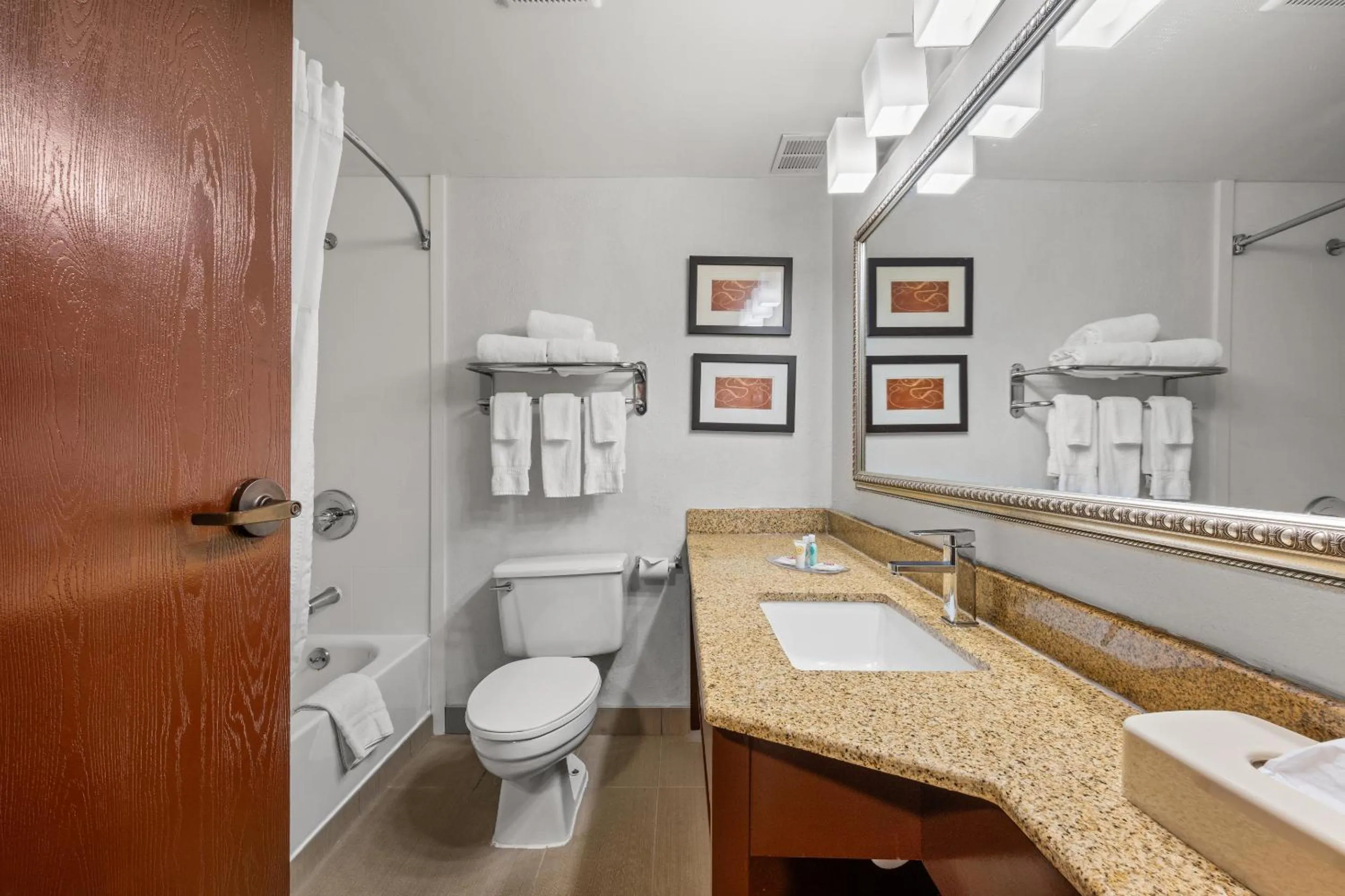 Bathroom in Comfort Suites Near Casinos