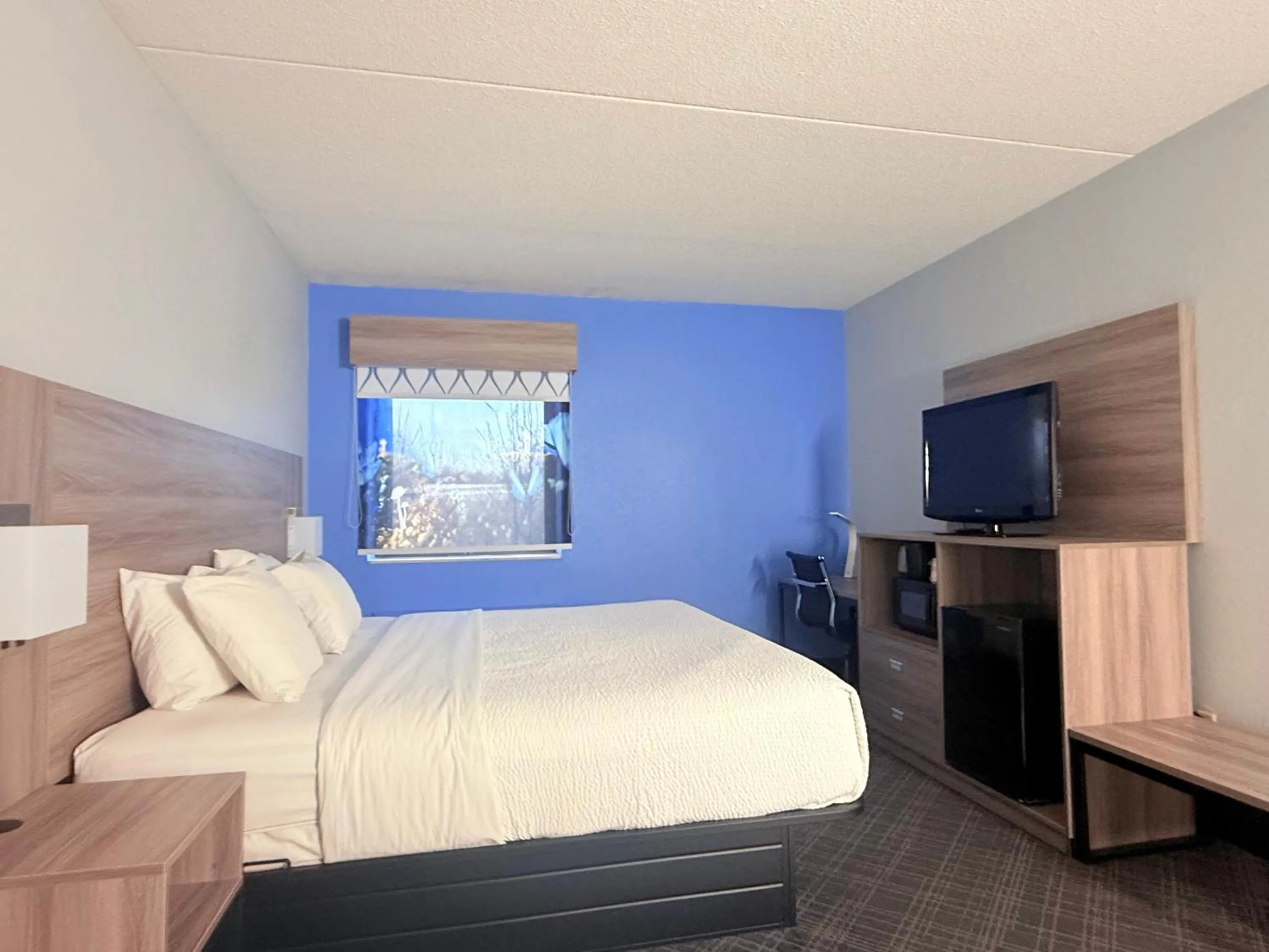 Communal lounge/ TV room, Bed in Baymont by Wyndham Indianapolis South