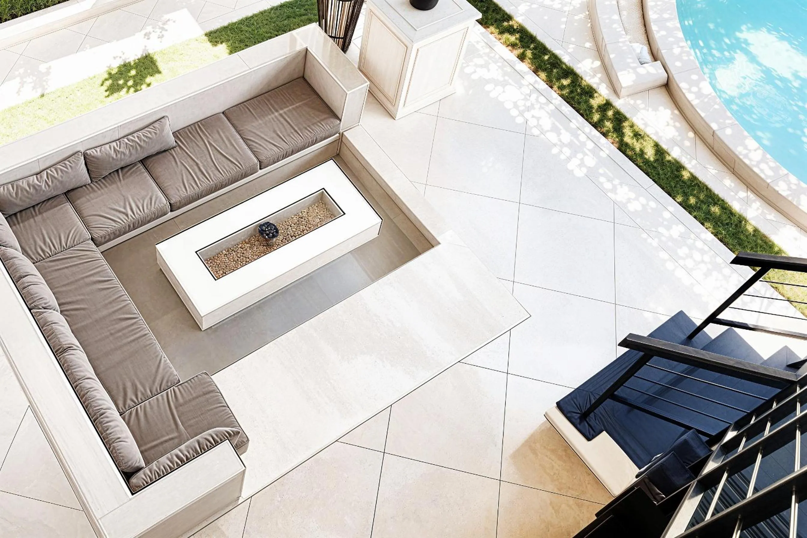 Living room in Villa de Malicott