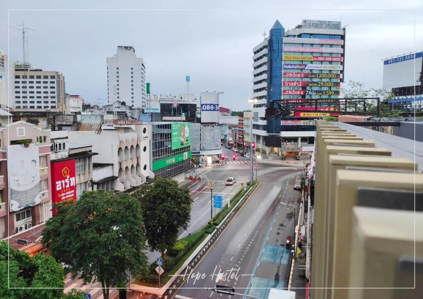 City view in Hope Hostel Hatyai
