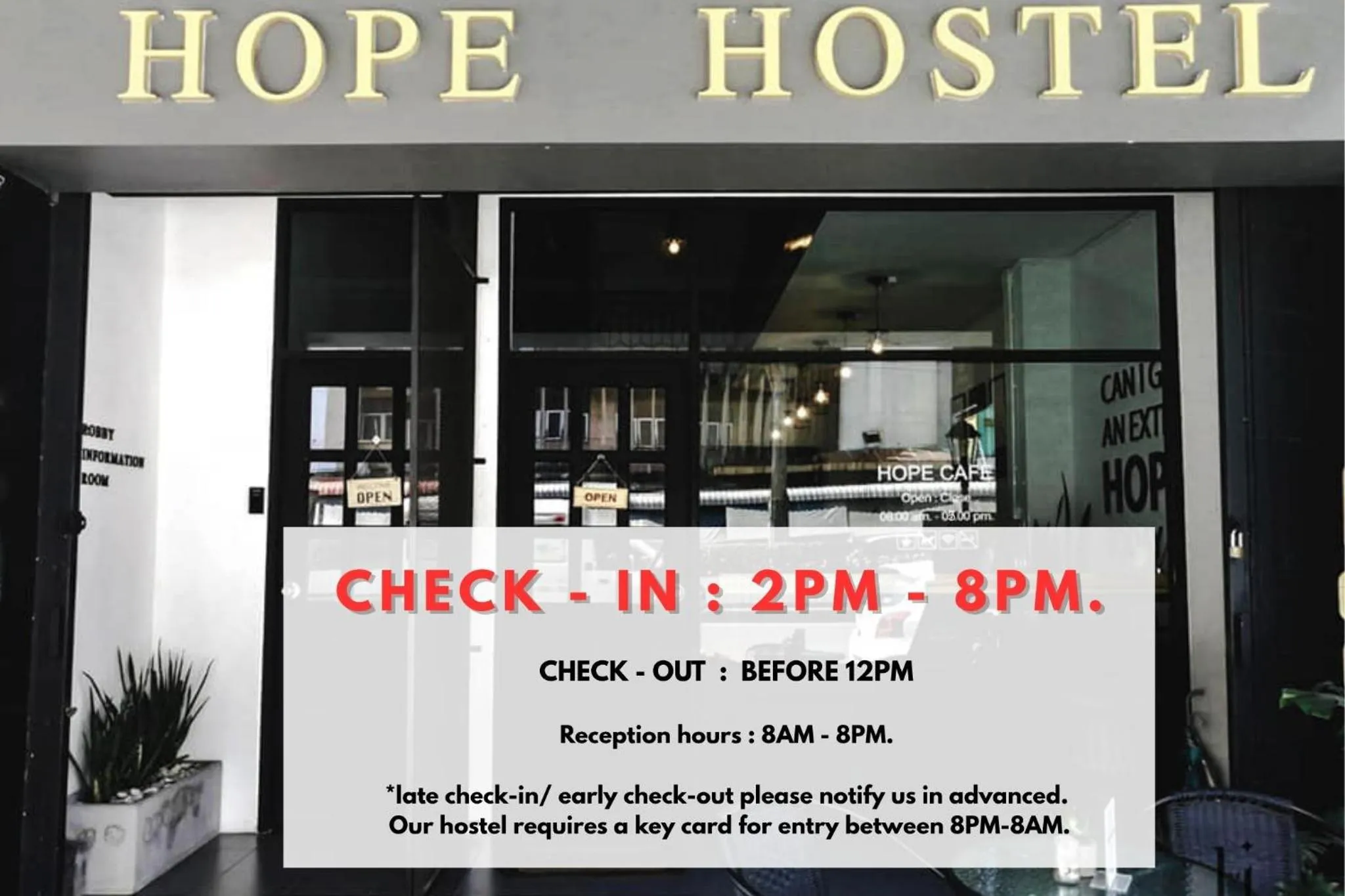 Facade/entrance in Hope Hostel Hatyai