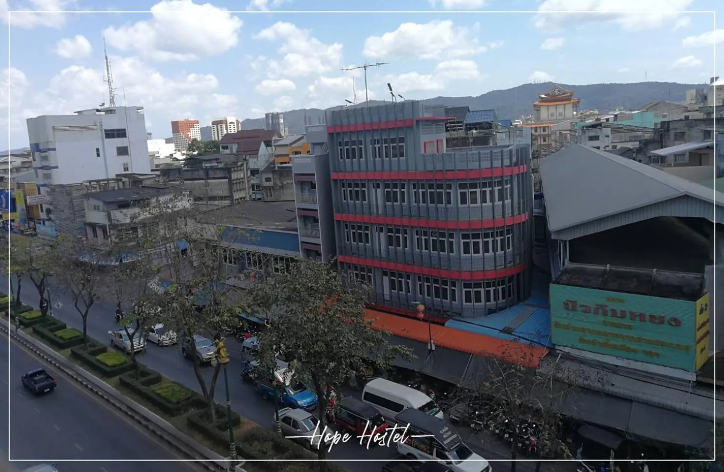 Bird's eye view in Hope Hostel Hatyai