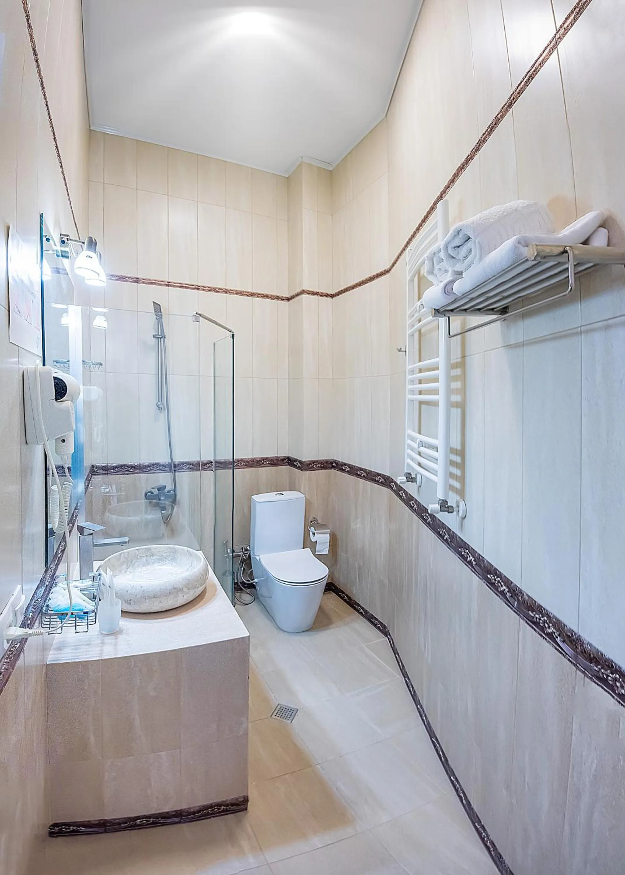 Shower in Vintage Hotel