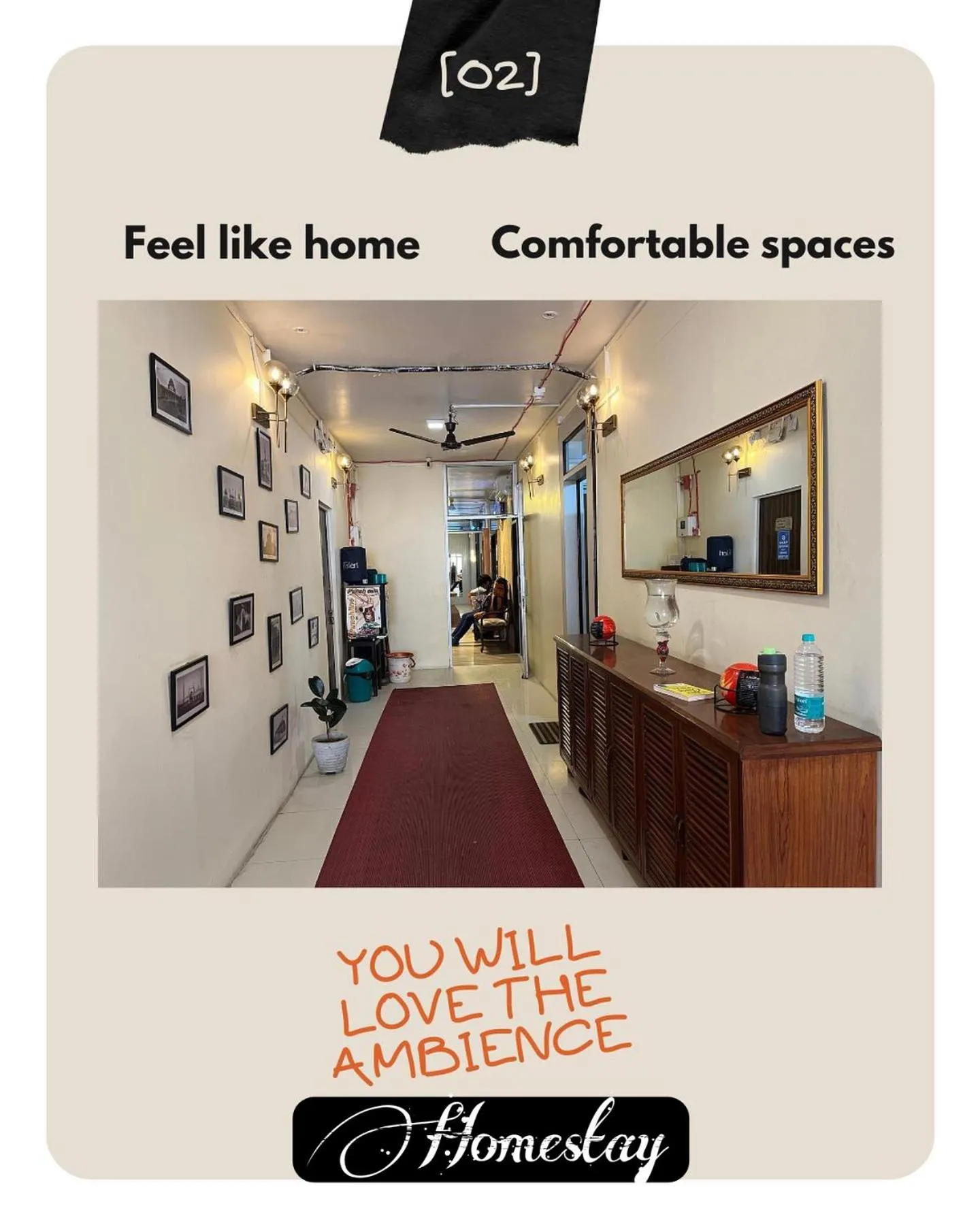 Text overlay in Homestay Ac Dormitory