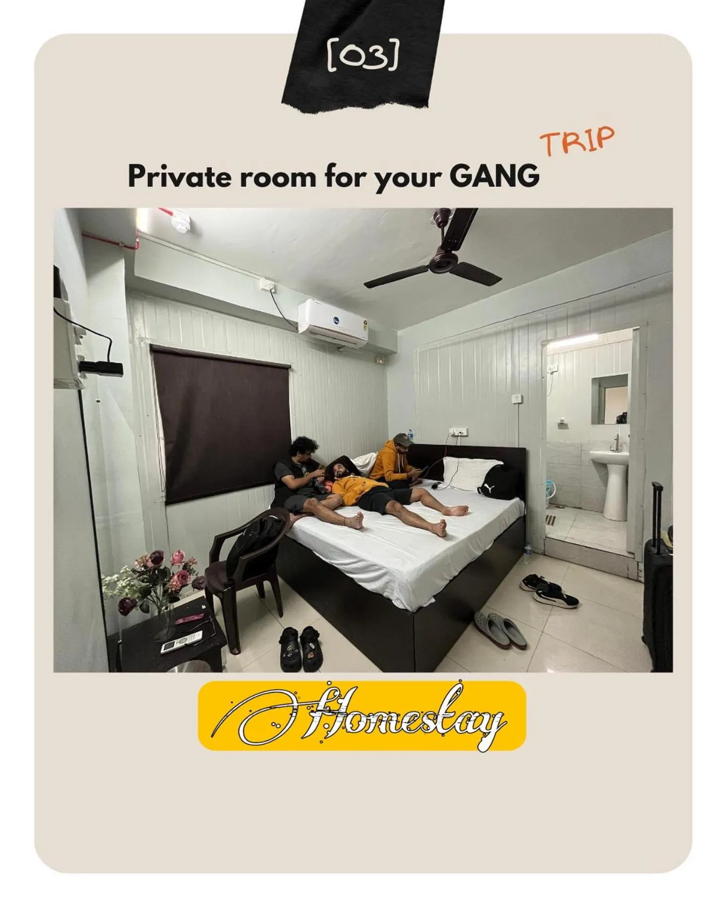 View (from property/room), Bed in Homestay Ac Dormitory