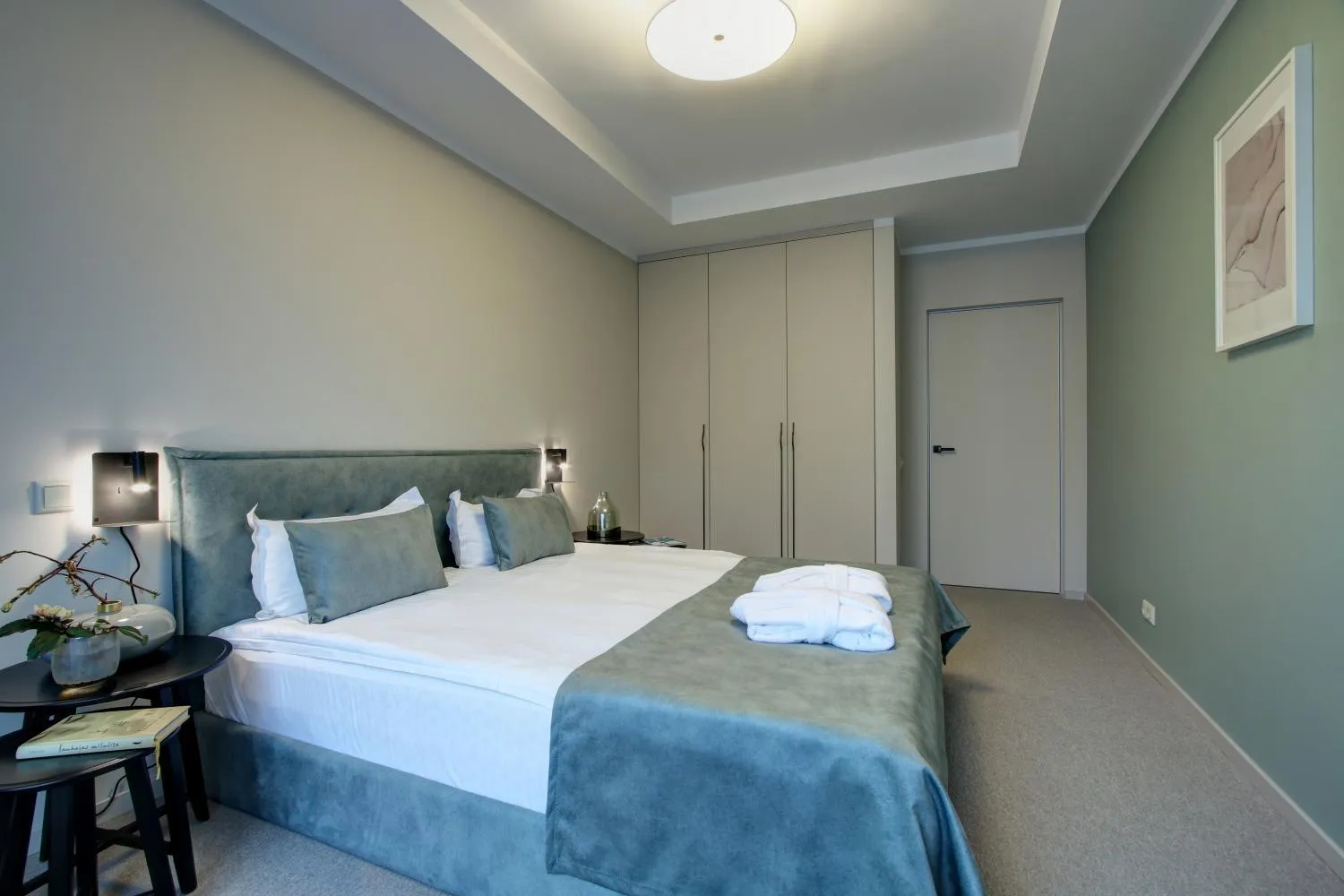 Bed in Villa Alvīne Family Apart-Hotel