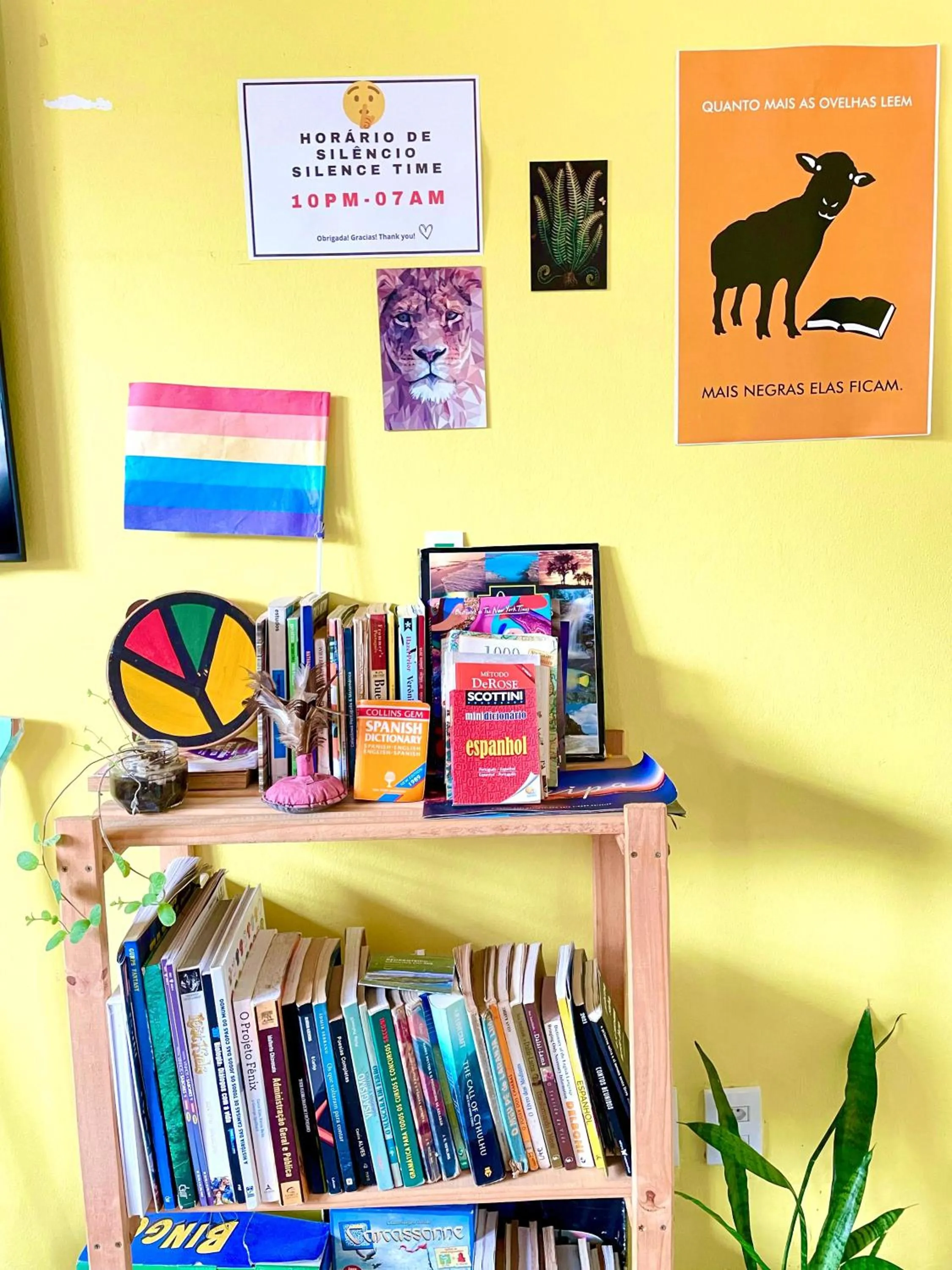 Library in Pequi hostel