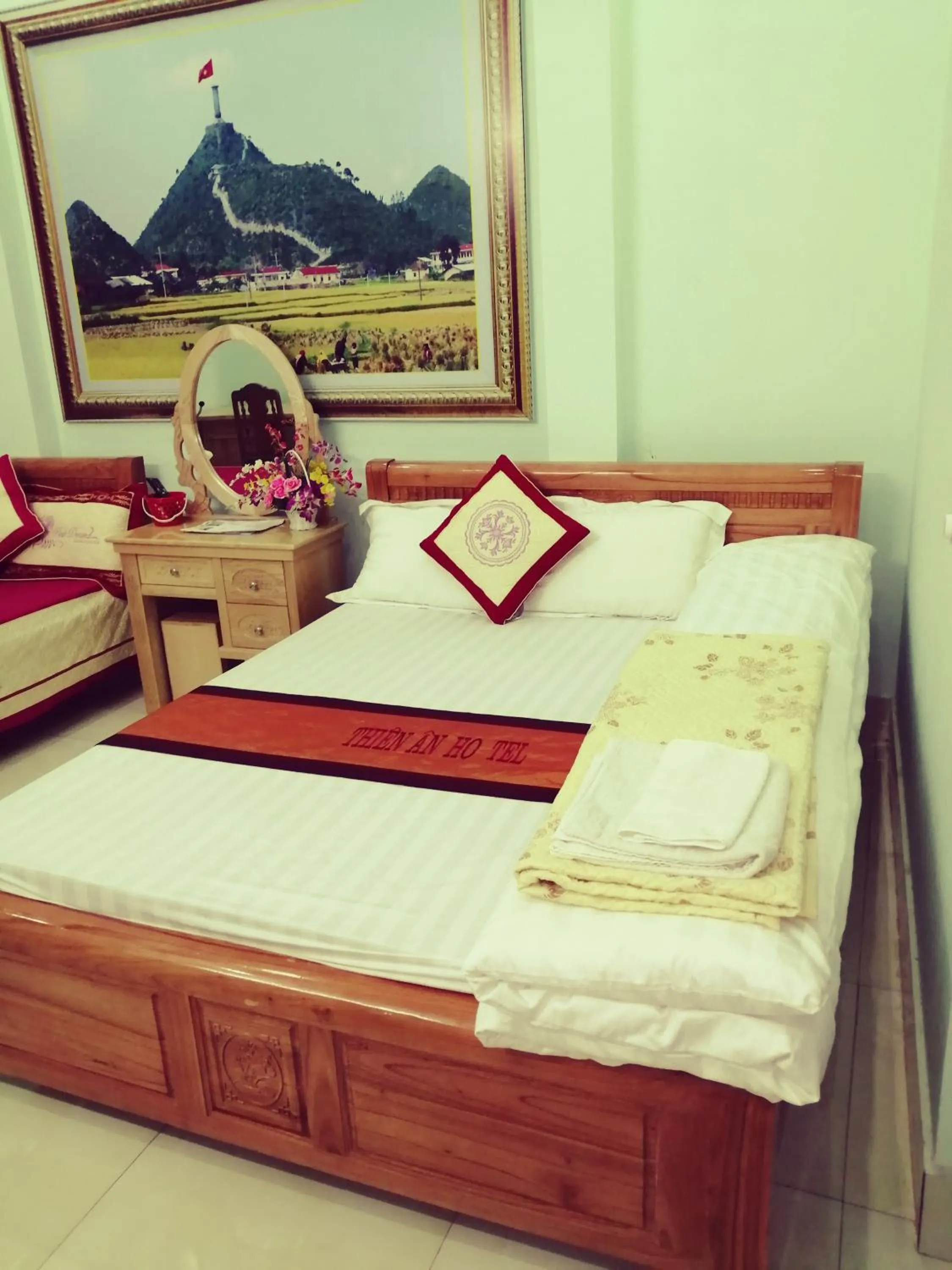 Bed in Hotel Thien An