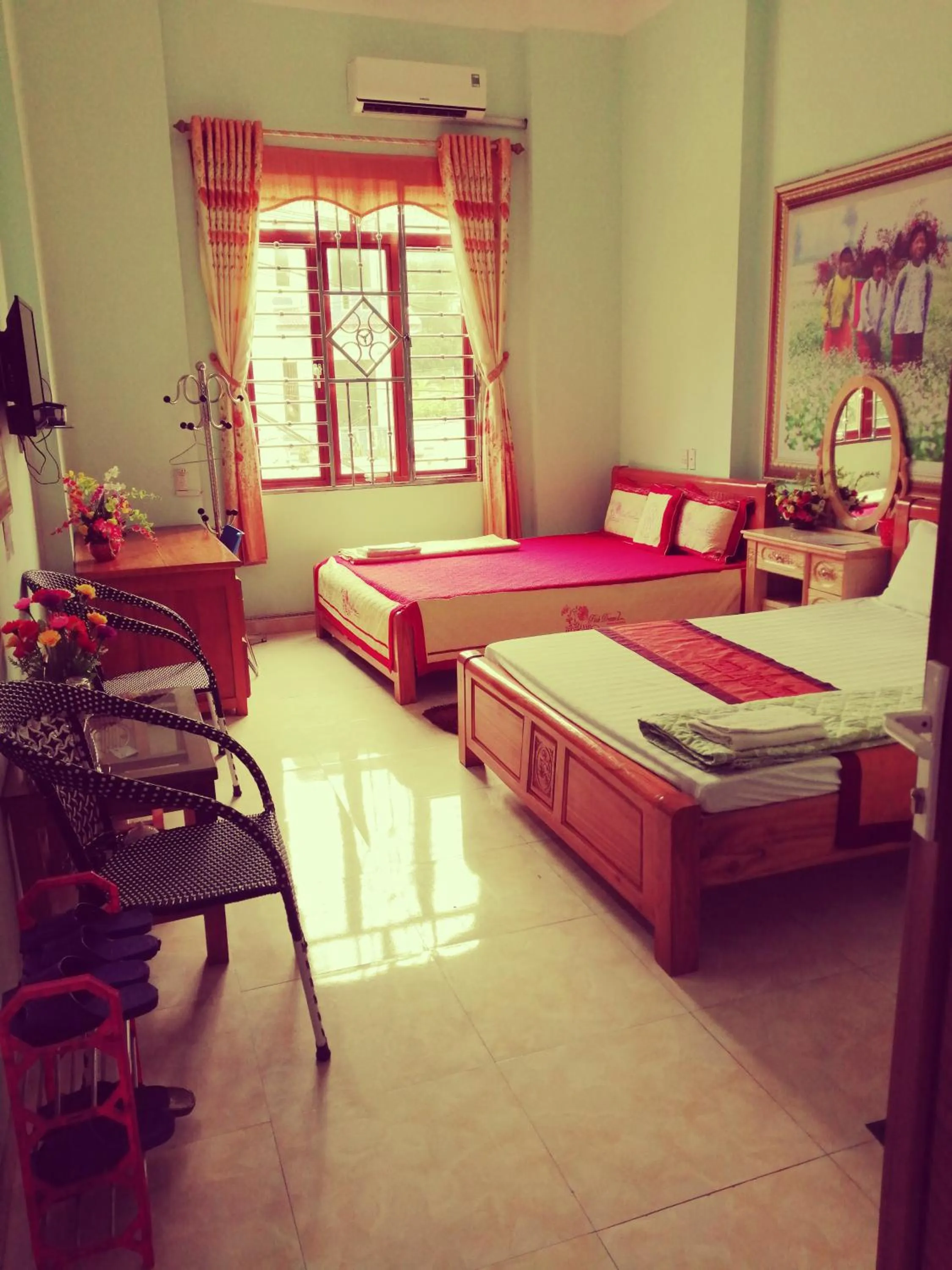 Bed in Hotel Thien An