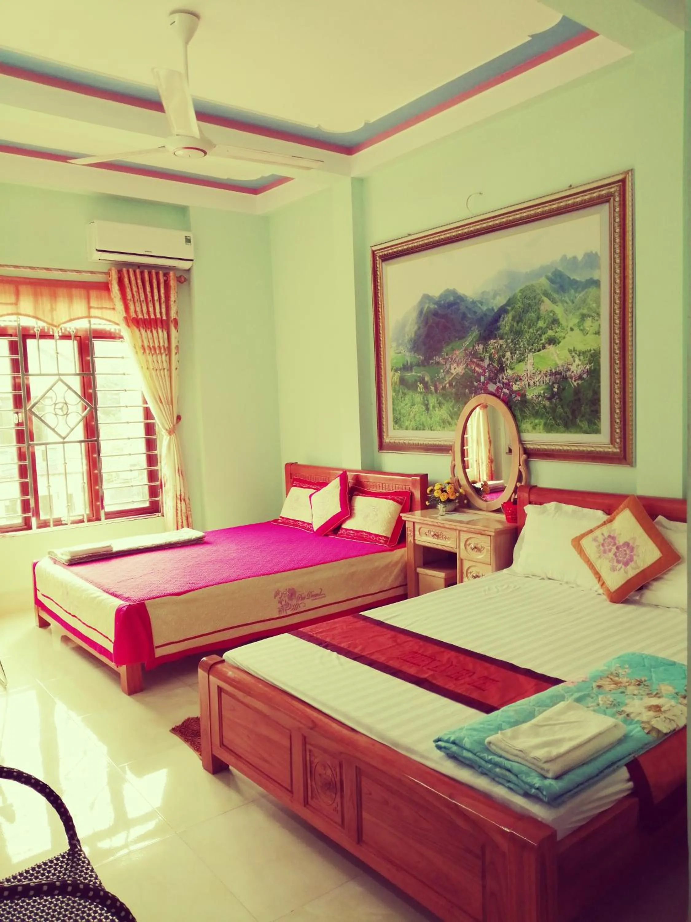 Bed in Hotel Thien An