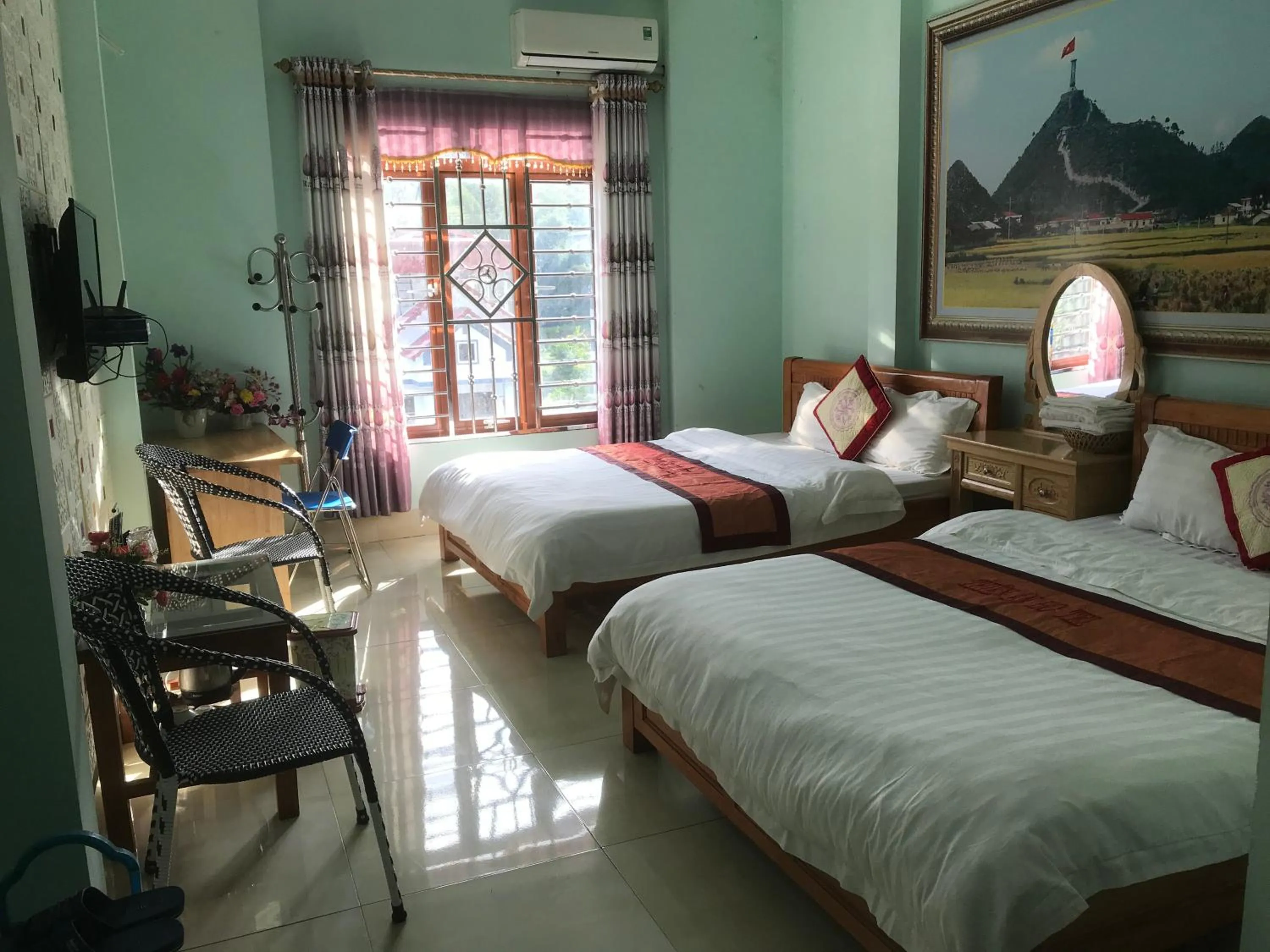 Bed in Hotel Thien An