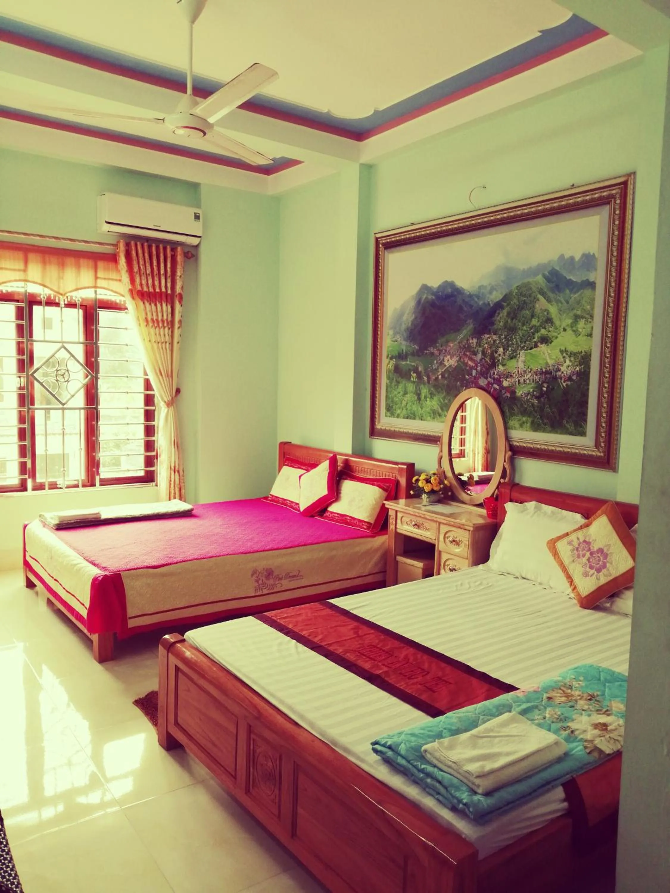 Bed in Hotel Thien An