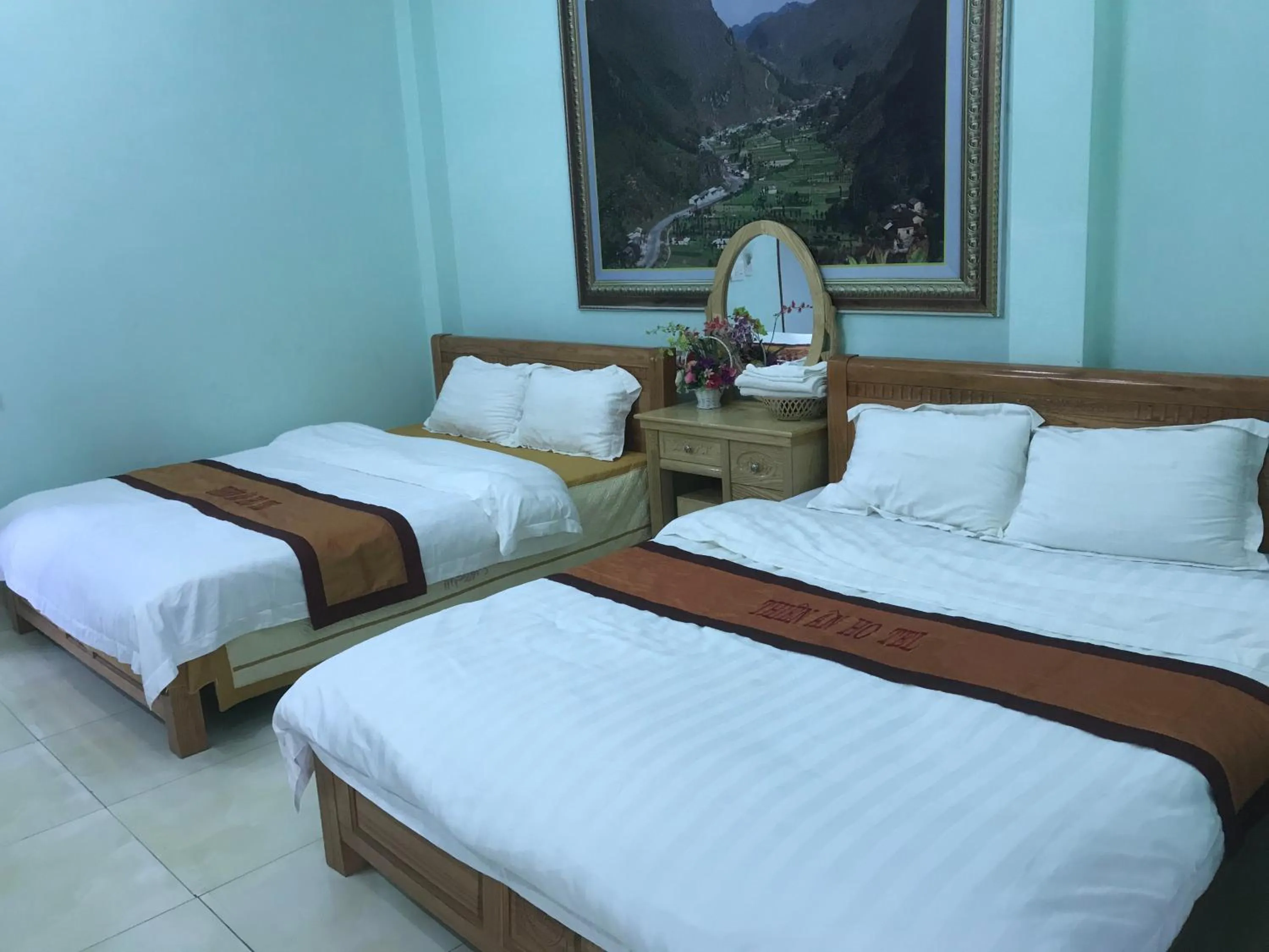 Bed in Hotel Thien An