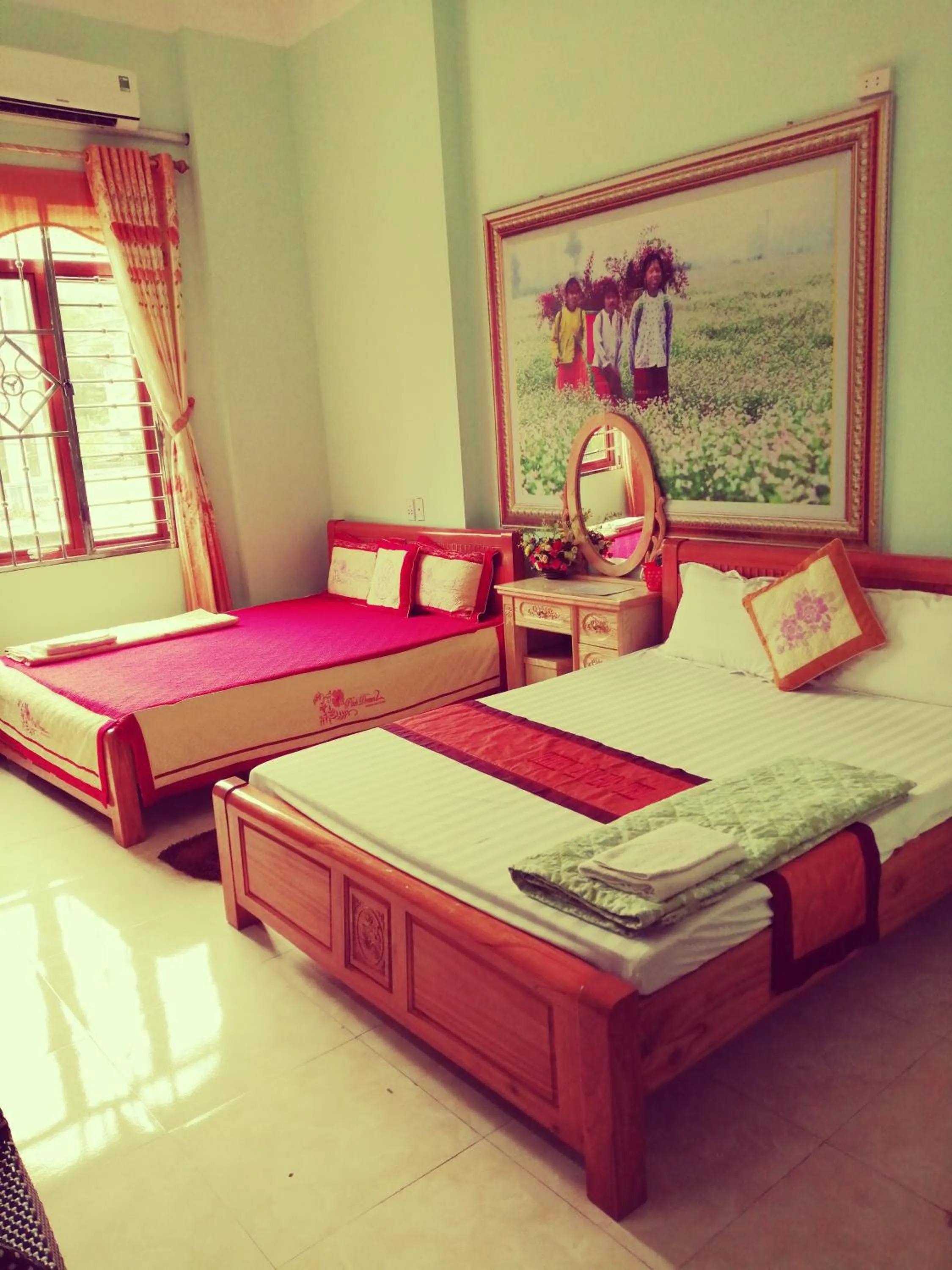 Bed in Hotel Thien An