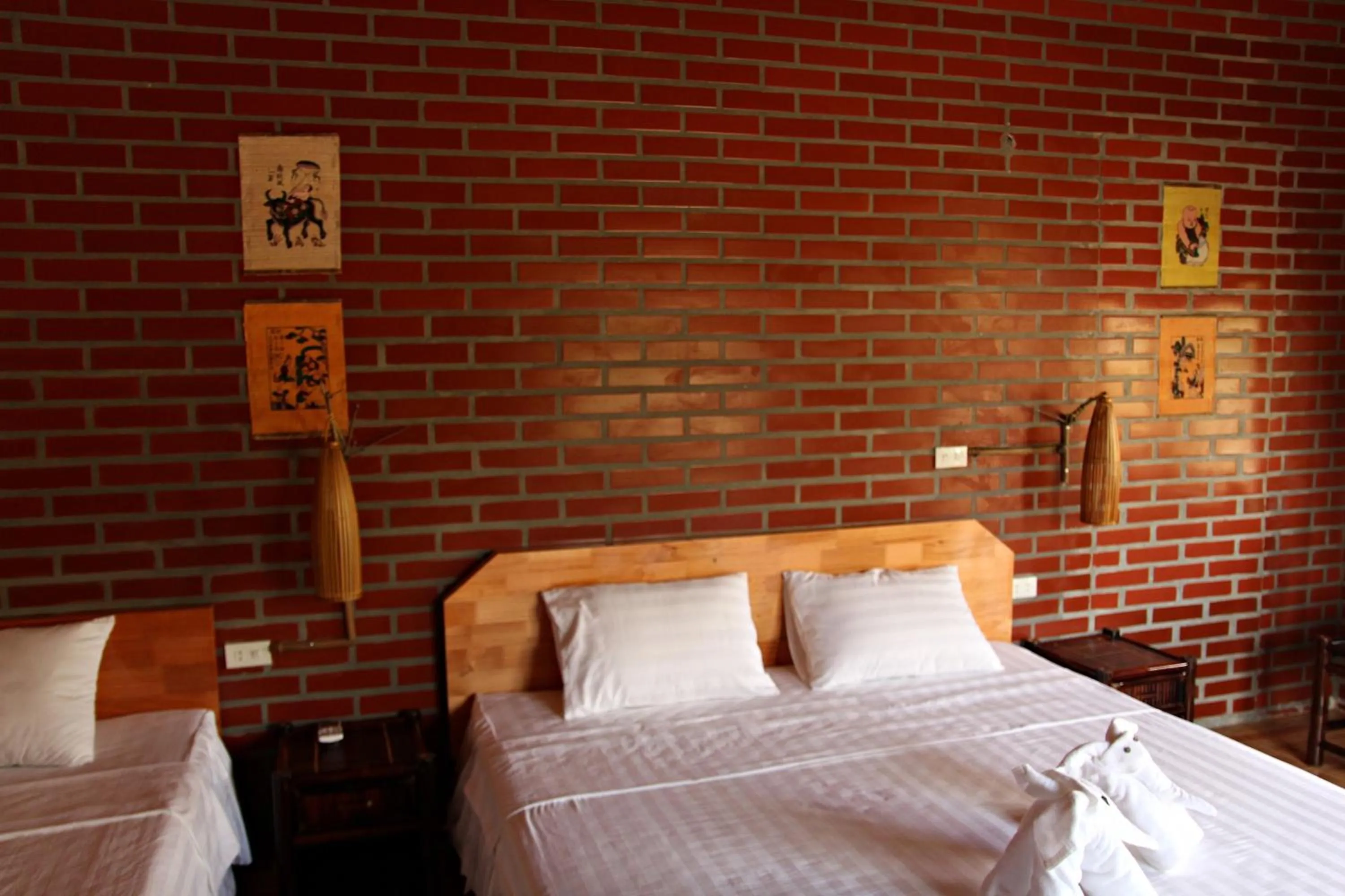 Bed in Ninh Binh Greenland Homestay